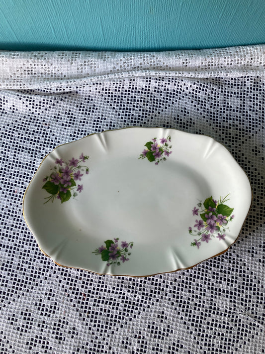 Royal Grafton Violets Fine China  Sandwich Serving Plate