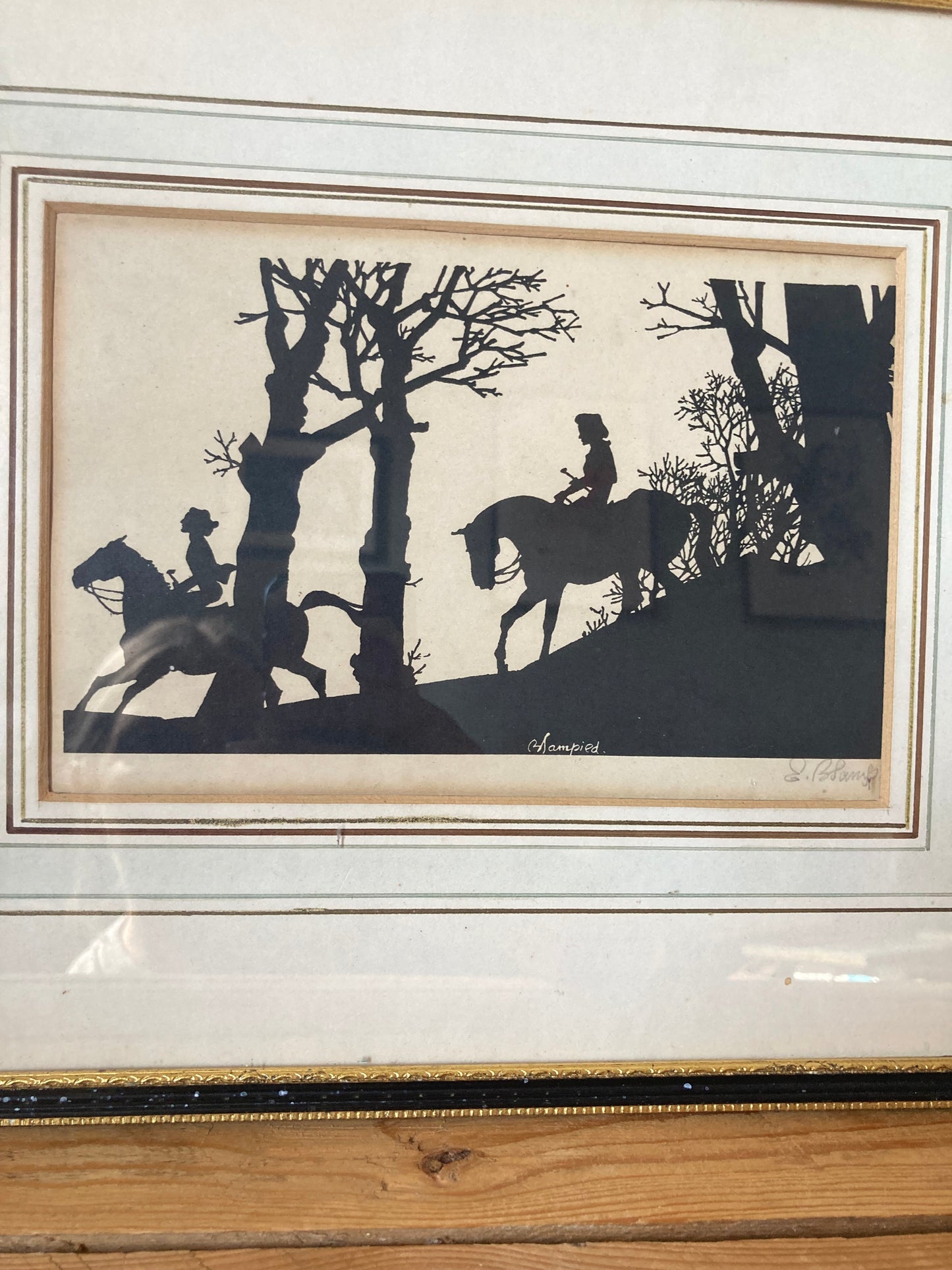 Edmund Blampied Framed Signed Print Country Silhouette Artwork