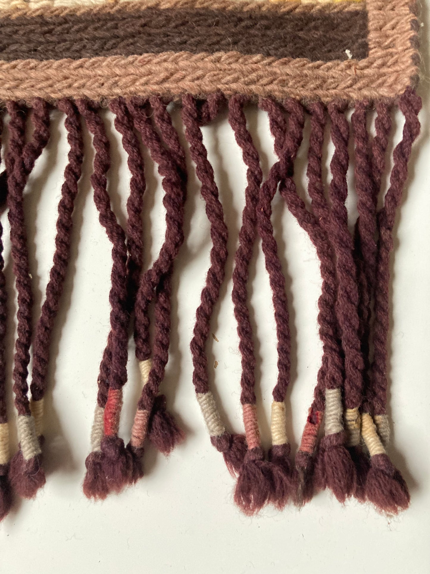 Vintage Polish Cepelia Woven Wool Handmade Wall Hanging Tapestry