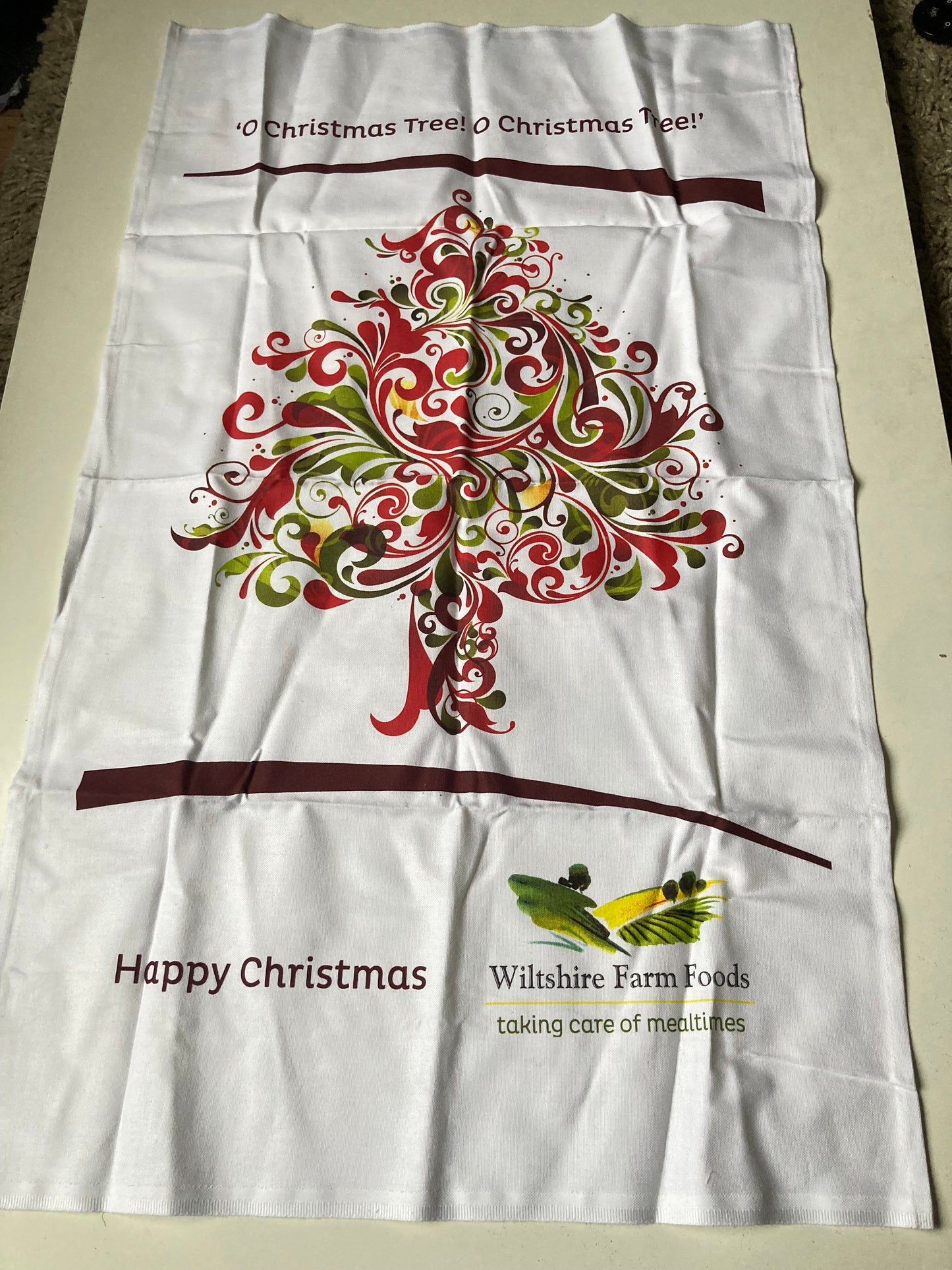 Vintage Wiltshire Farm Fresh Foods Christmas Tea Towels x 3 - Bloom & Heirloom Vintage Decor