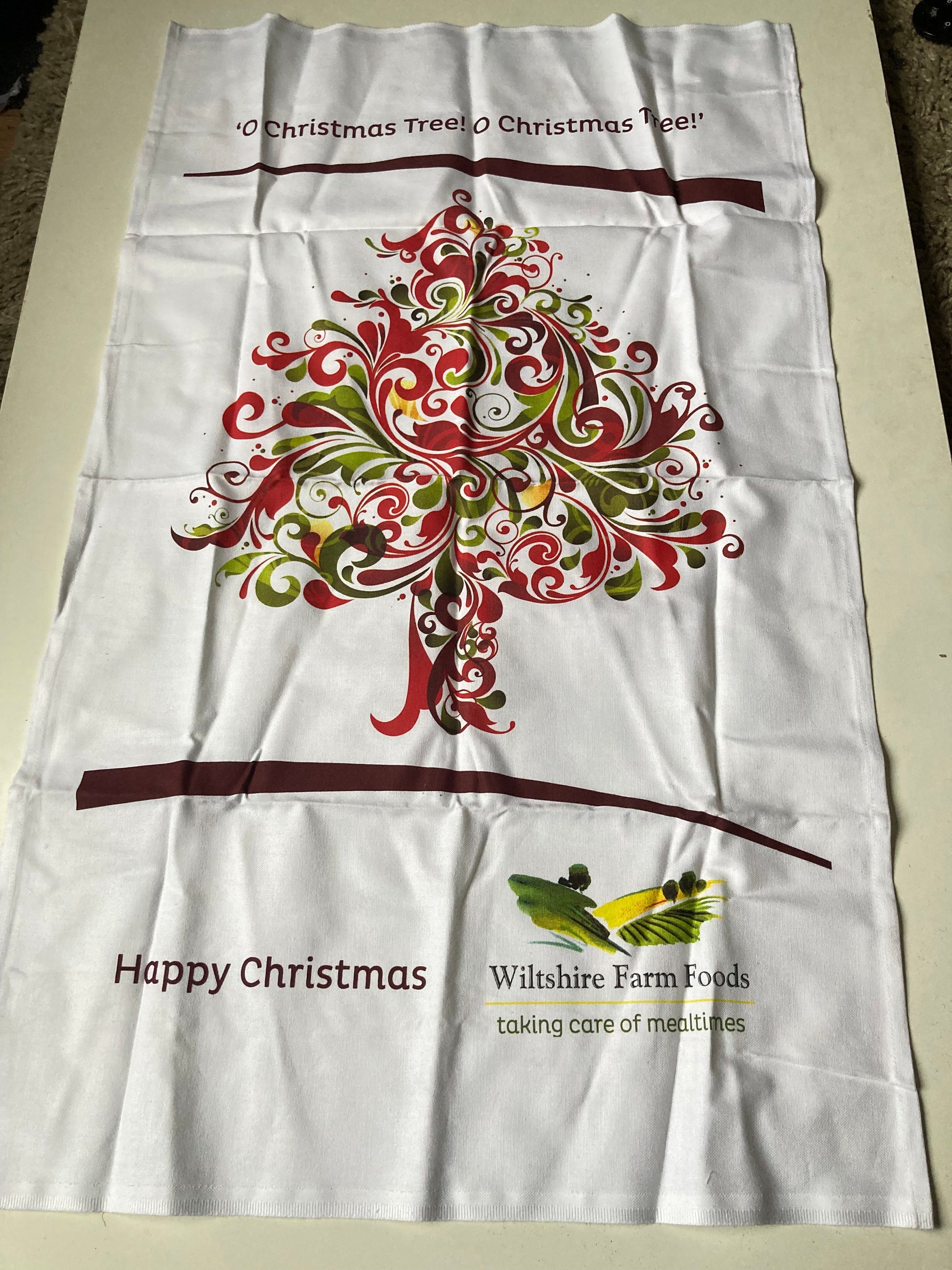 Vintage Wiltshire Farm Fresh Foods Christmas Tea Towels x 3 - Bloom & Heirloom Vintage Decor