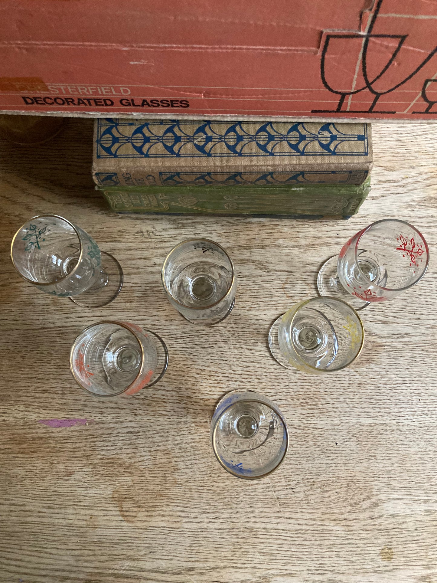 Vintage Derma Chesterfield Sherry Glasses Boxed 1970s