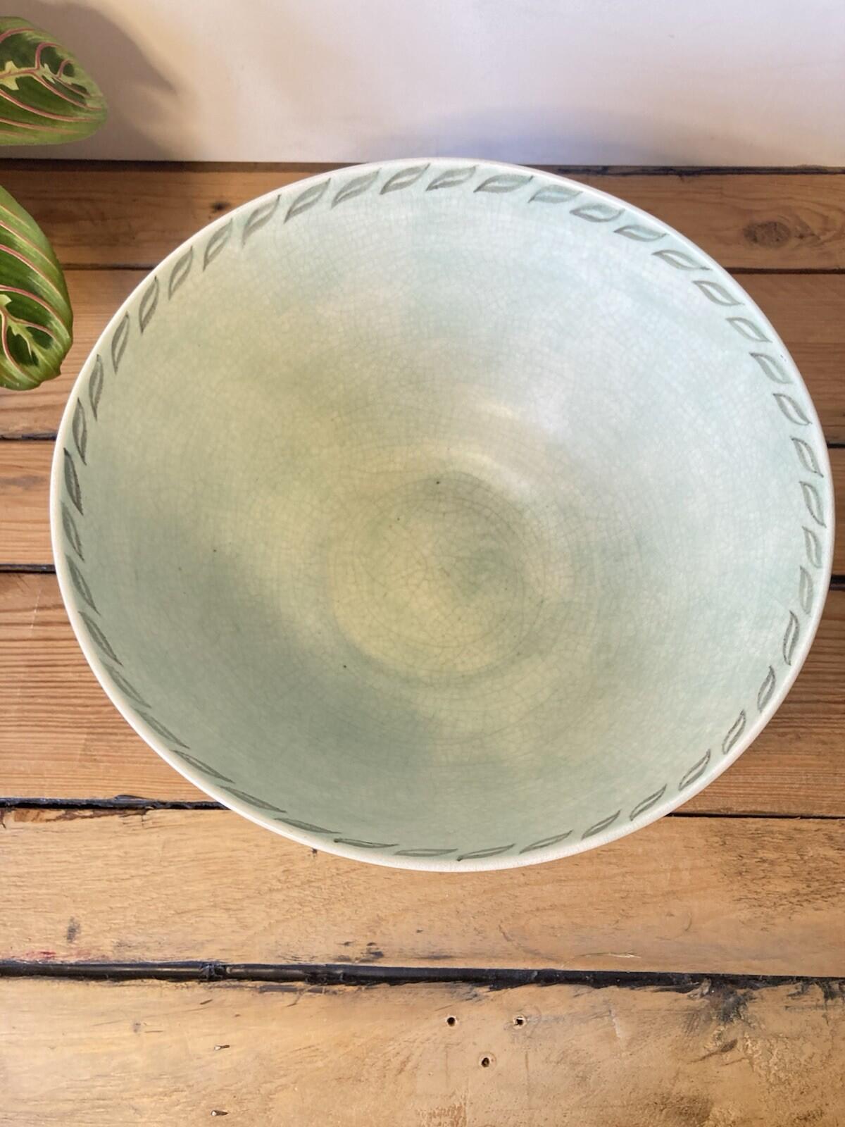E Radford Pottery Bowl Hand Painted Floral Vintage Ceramic Dish