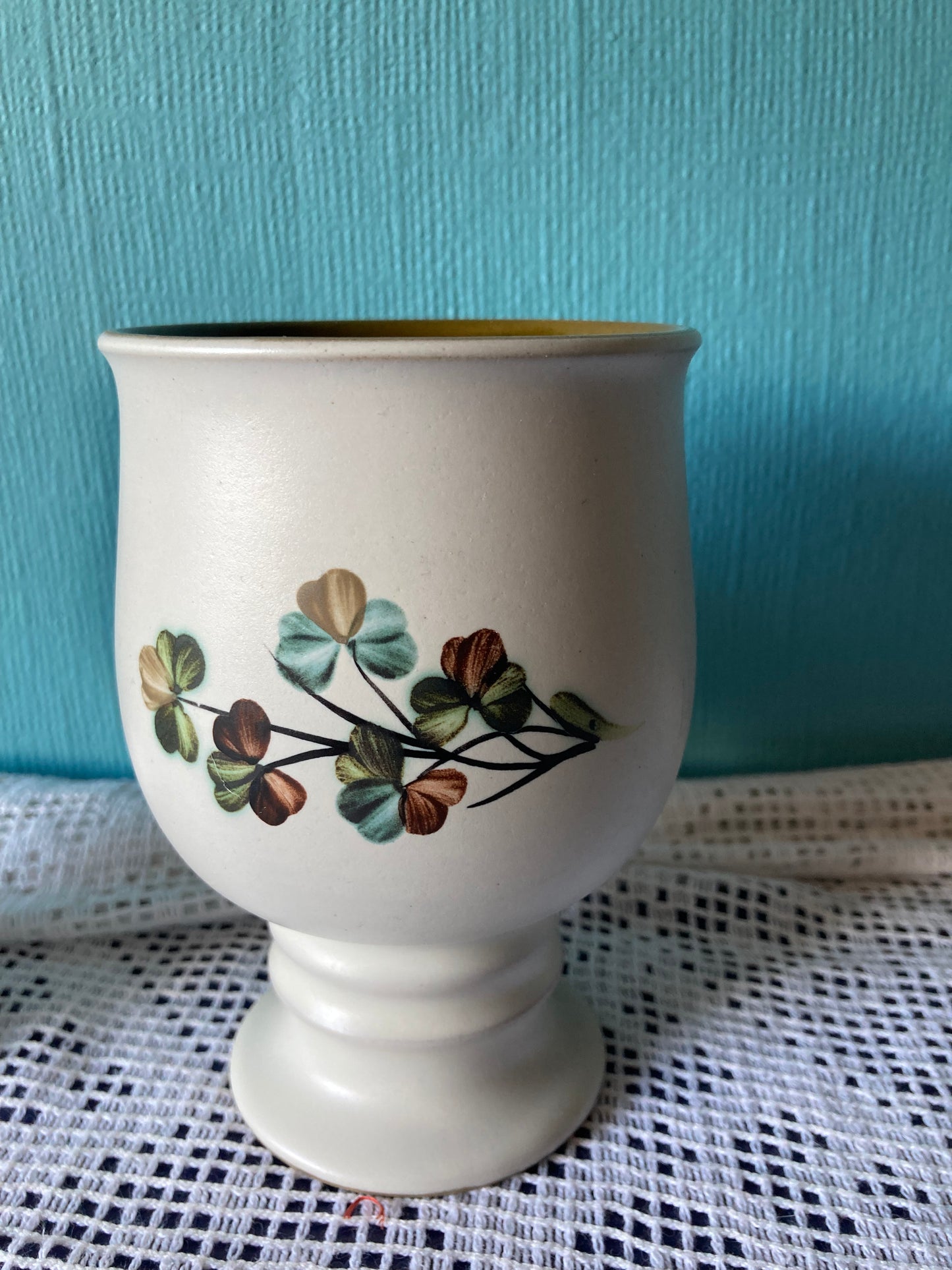 Denby Shamrock Goblet Pair