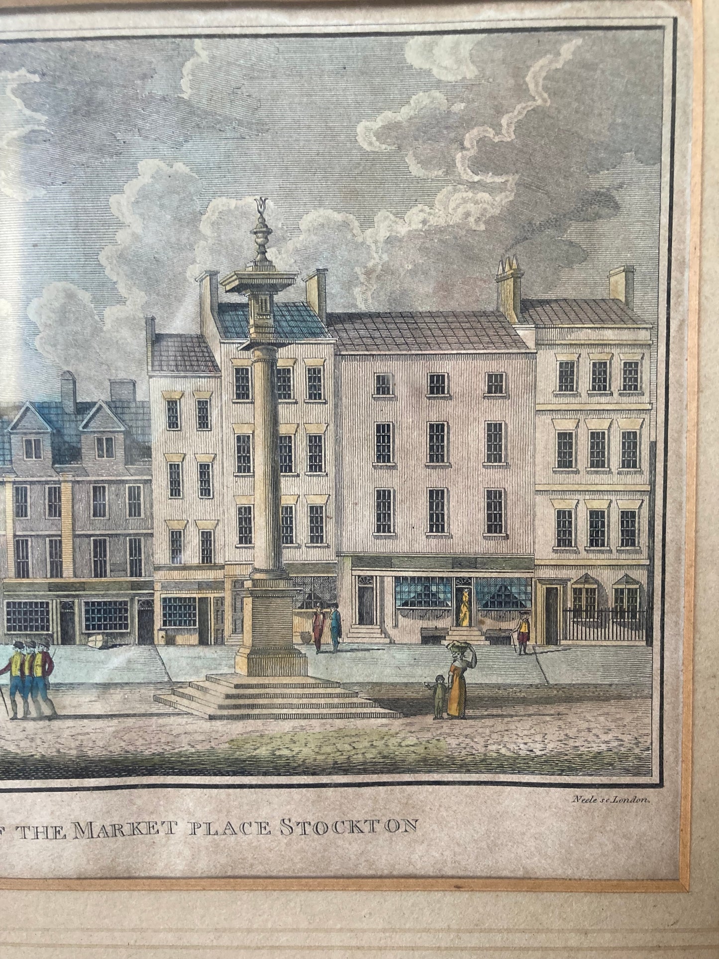 J C Stadler High Street Stockton Engraving Framed Townscape Print