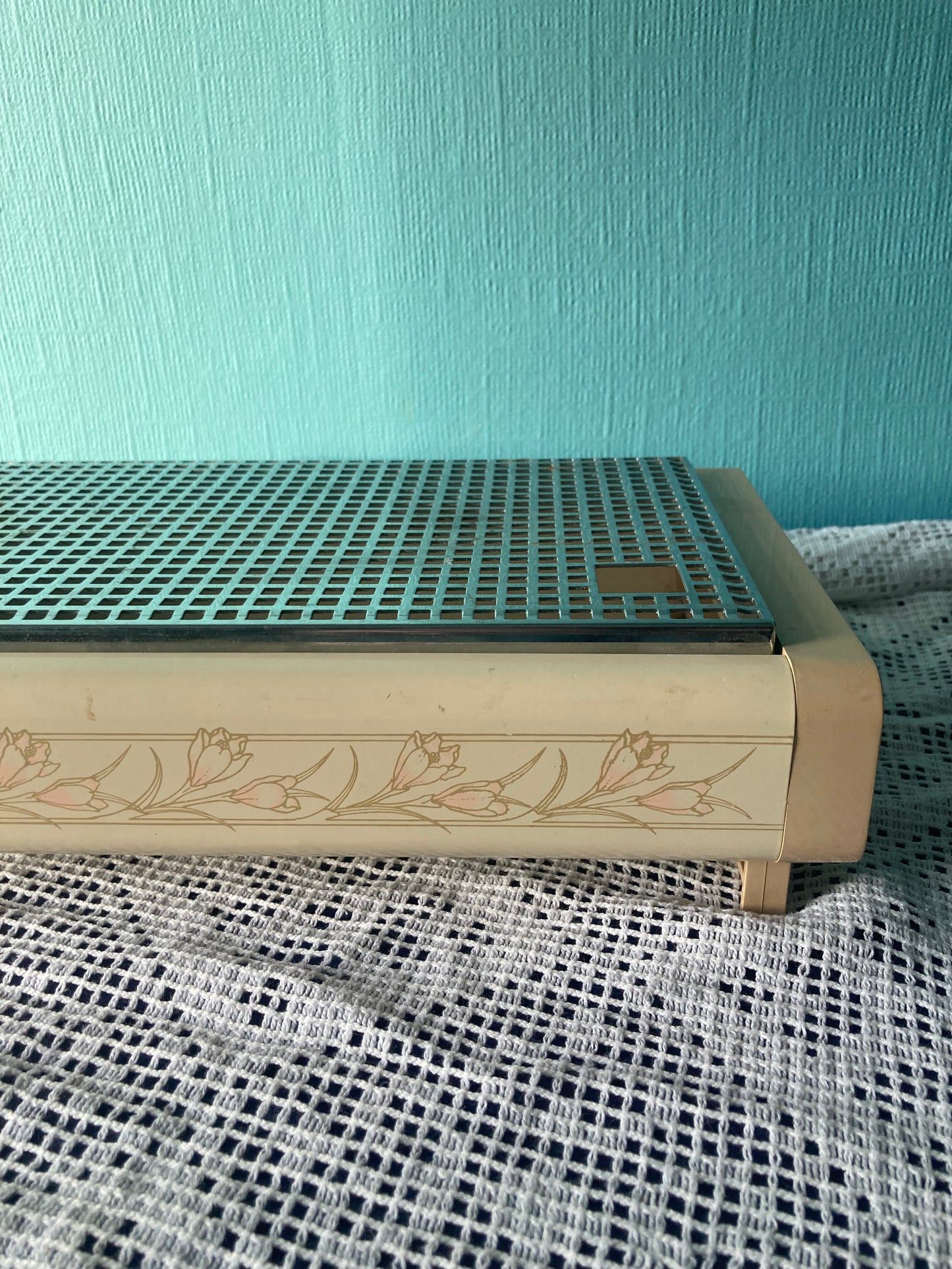 Vintage Brabantia Food Warmer Hot Plate Tea Light Floral