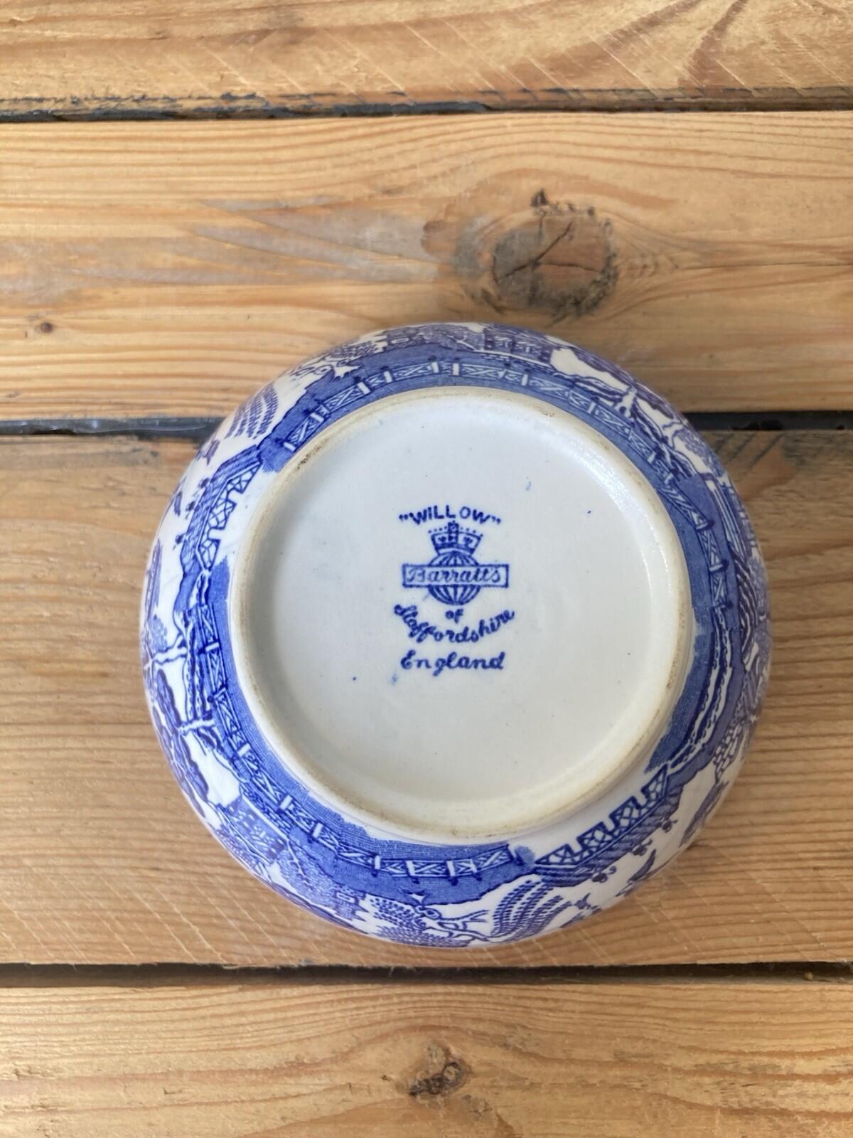 Willow Barrett’s Of Staffordshire Blue White Ceramic Bowl