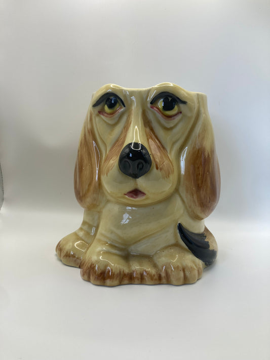 Vintage Bassett Hound Planter from P & K Price and Kensington - Bloom & Heirloom Vintage Decor