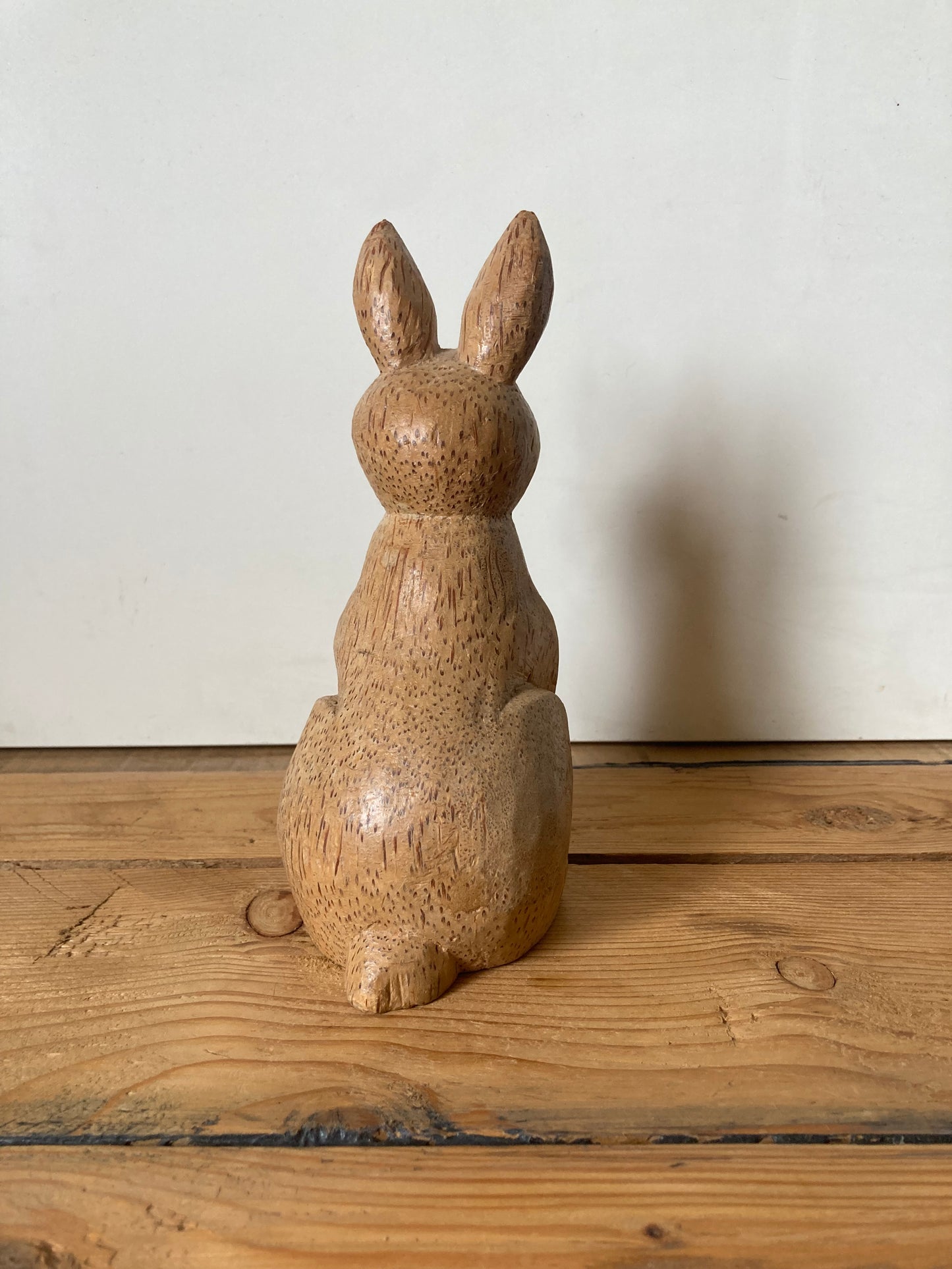 Sitting Hare Rabbit Ornament Brown Wood Woodland Animal Figure