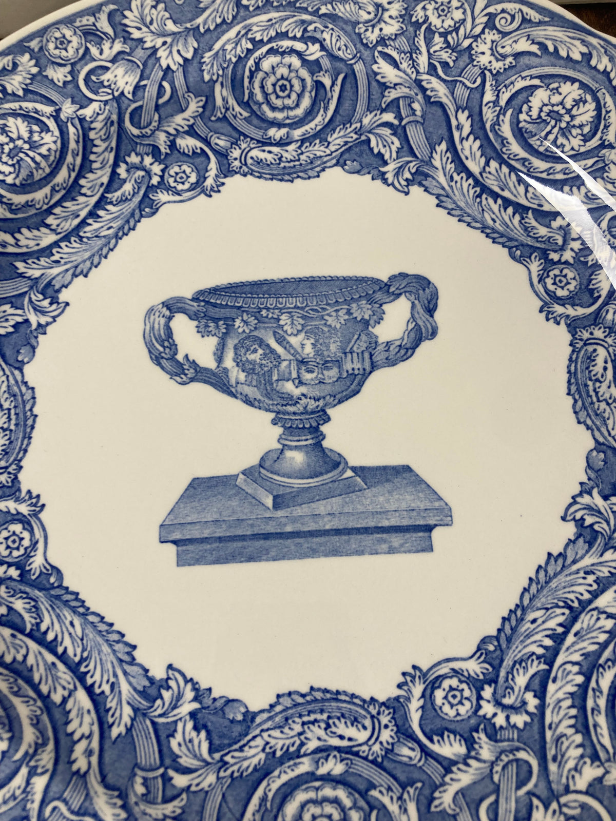 Blue & White Urn Collector’s Plate, Boxed