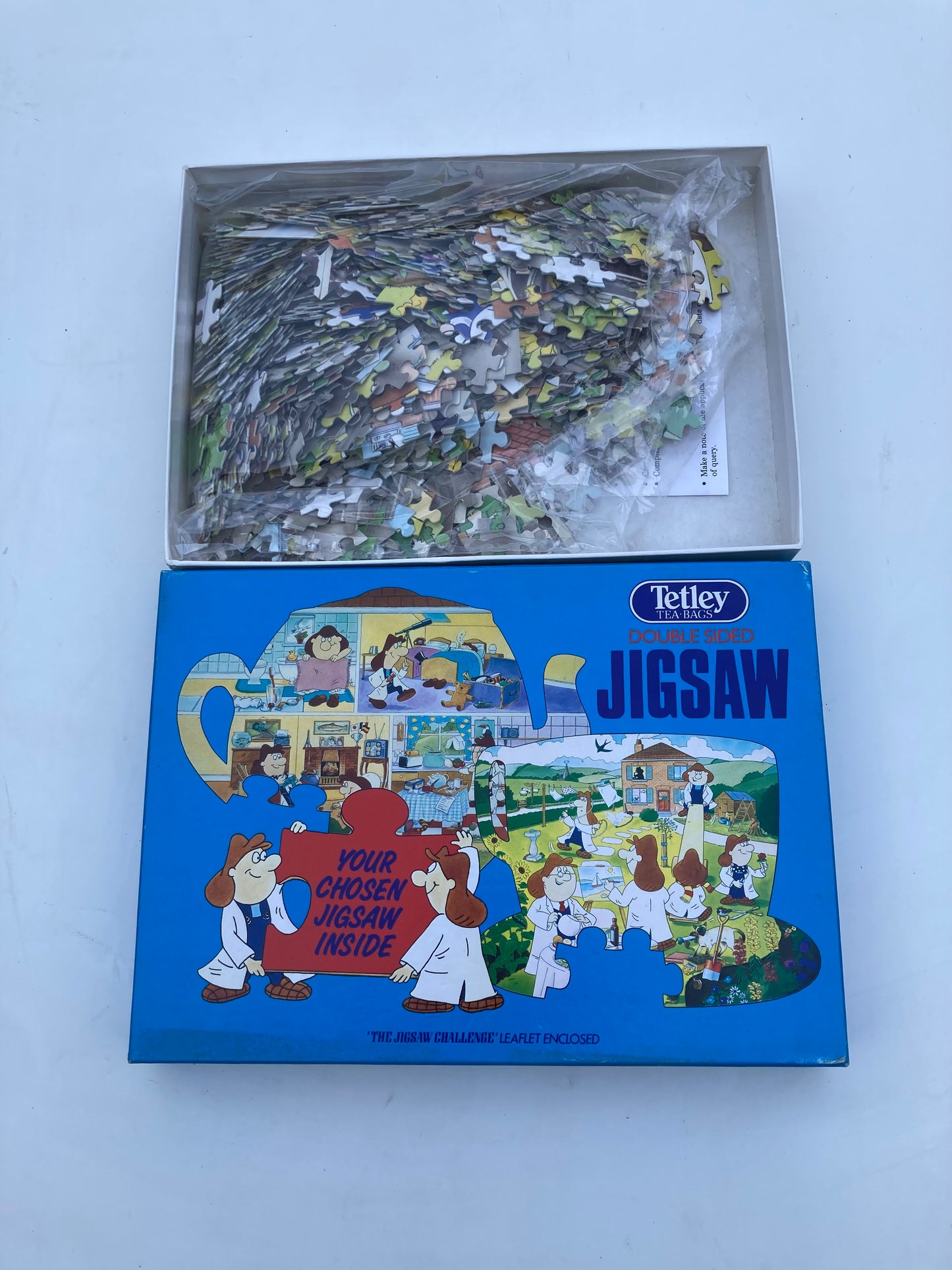 Tetley Tea Bags Double Sided Vintage Jigsaw 100% Complete | 1989 Memorabilia - Bloom & Heirloom Vintage Decor