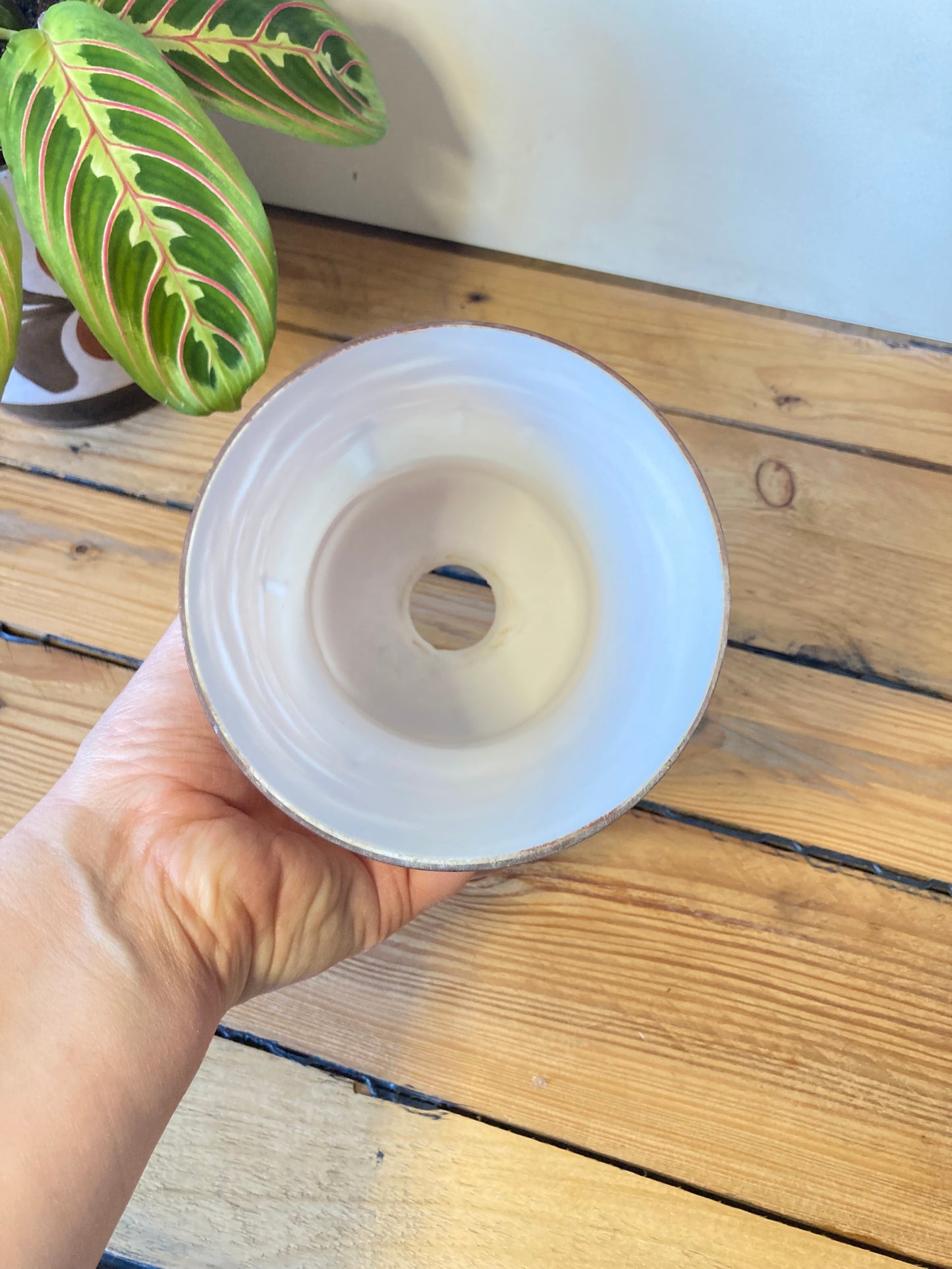 Vintage Hand Painted Glass Lamp Shade Nautical Sailboat Amber Brown