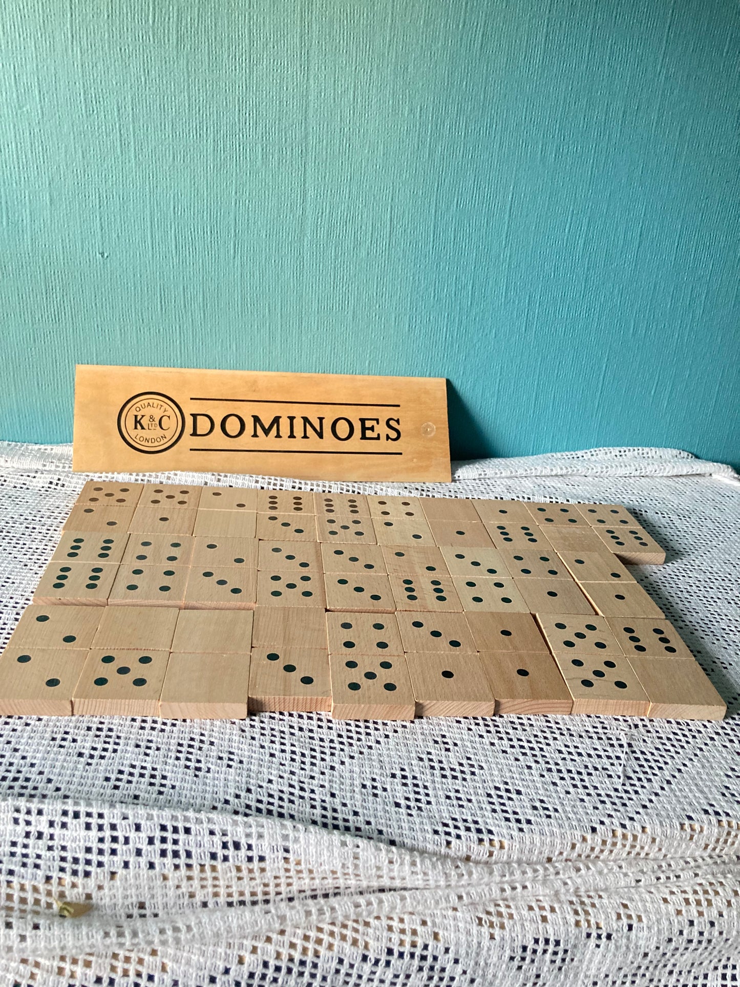Large Wooden Dominoes Boxed K & Co Ltd London