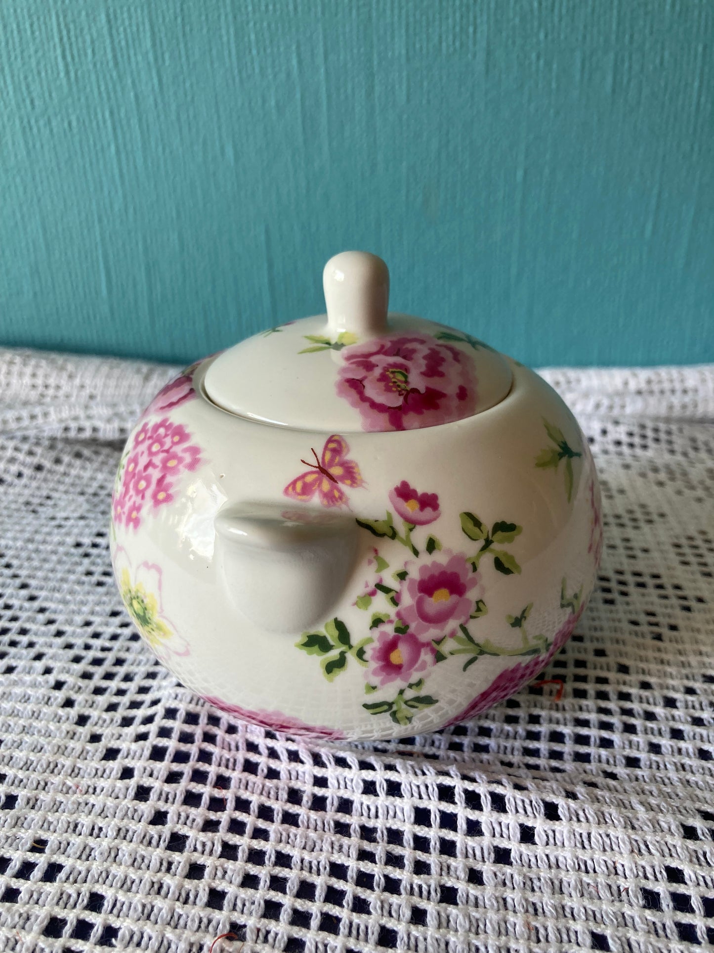 Bird Song Floral Creative Tops Lidded Sugar Bowl