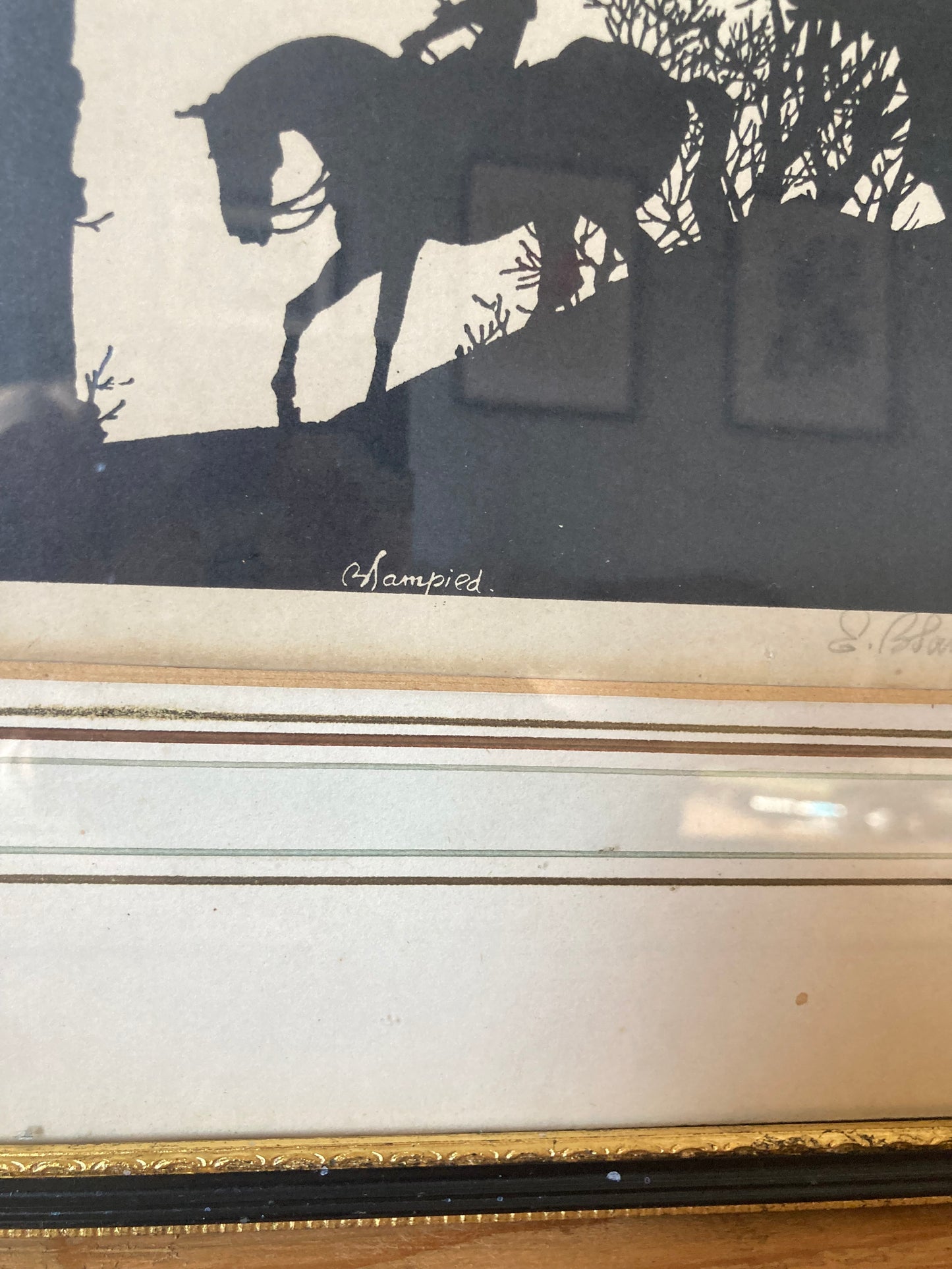 Edmund Blampied Framed Signed Print Country Silhouette Artwork