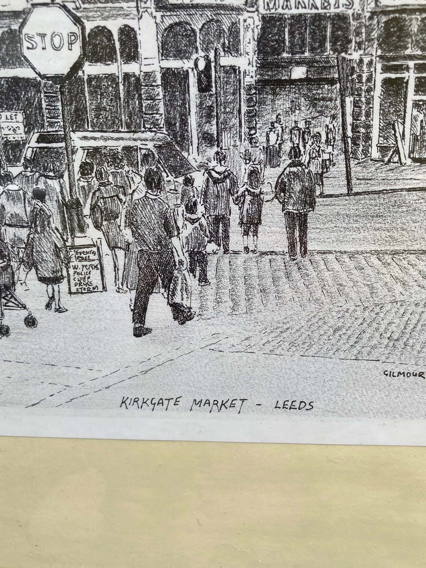 Framed Andrew Gilmour Kirkgate Market Leeds Signed Print