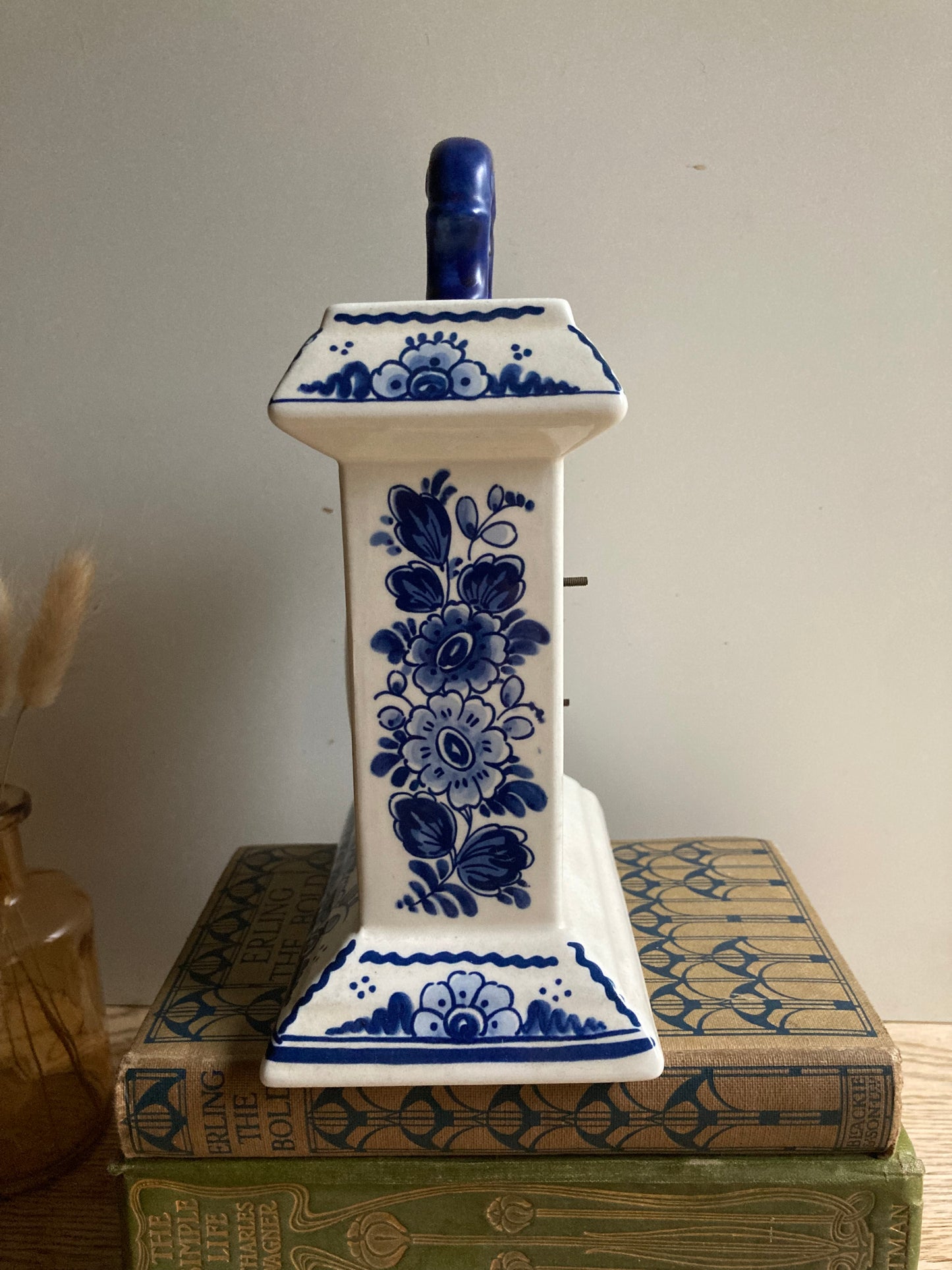 Delft Bluw Mantle Clock Blue White Ceramic