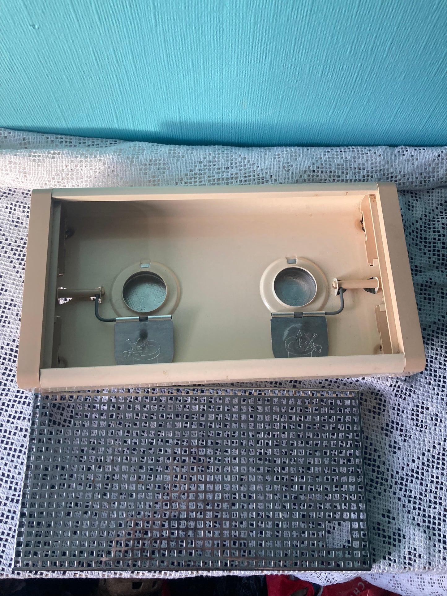 Vintage Brabantia Food Warmer Hot Plate Tea Light Floral