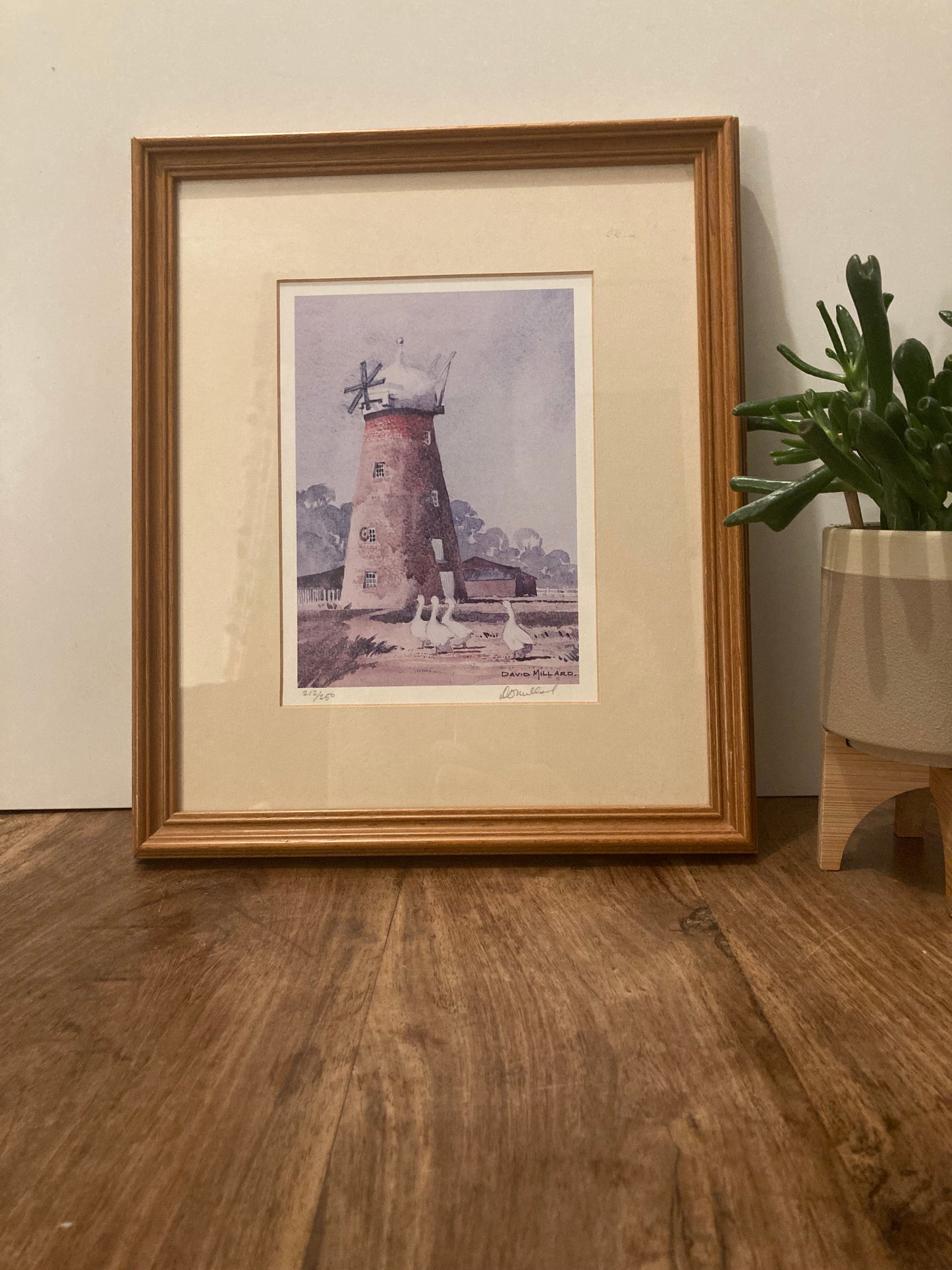 Limited Edition David Millard Signed Framed Windmill Print