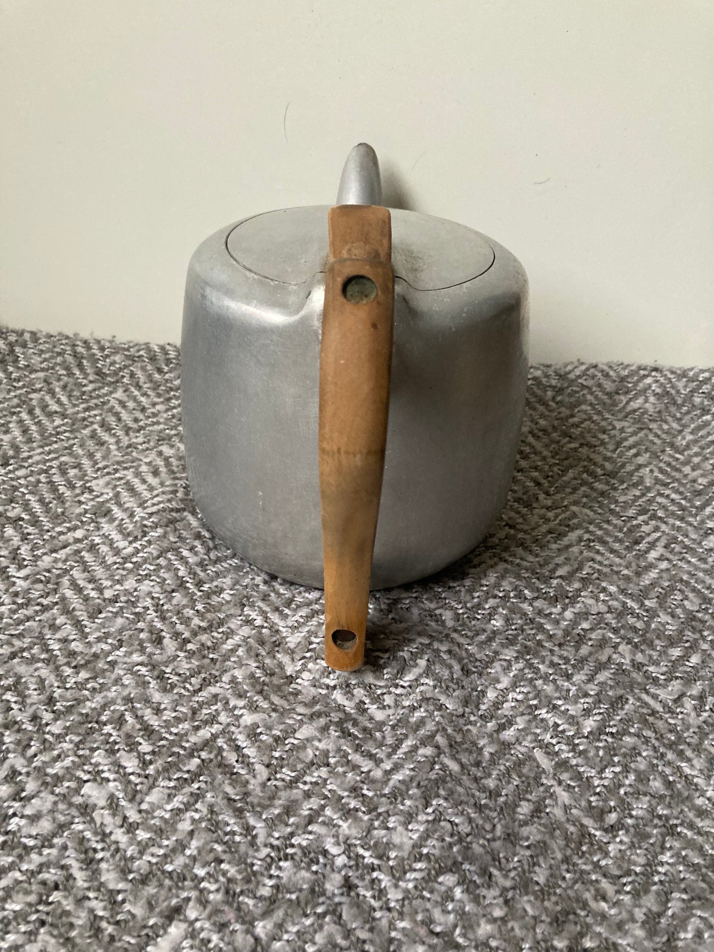 1950's Picquot Ware aluminium teapot Wooden Handles Made In England Tea Time