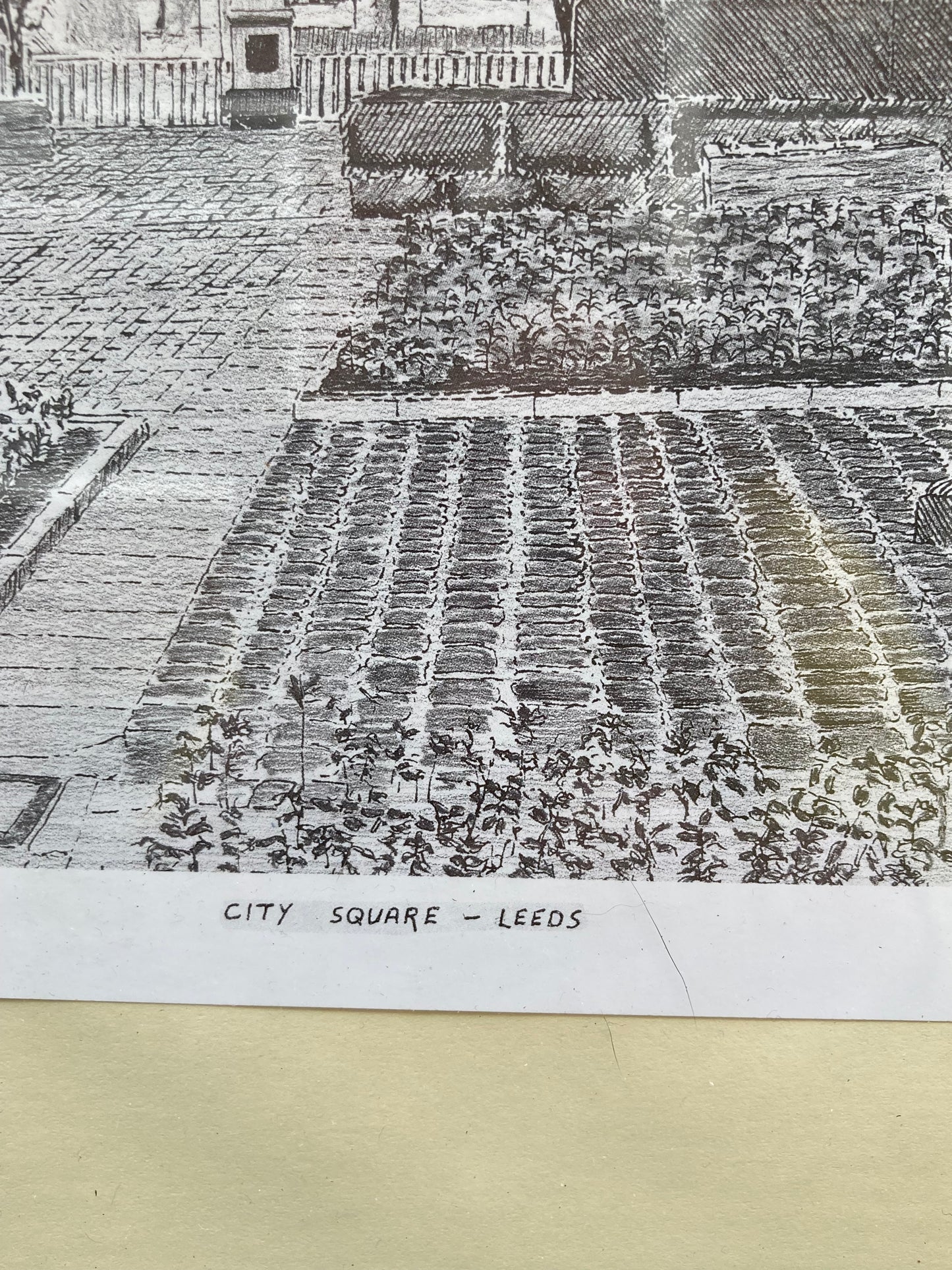 Framed Andrew Gilmour City Square Leeds Signed Print