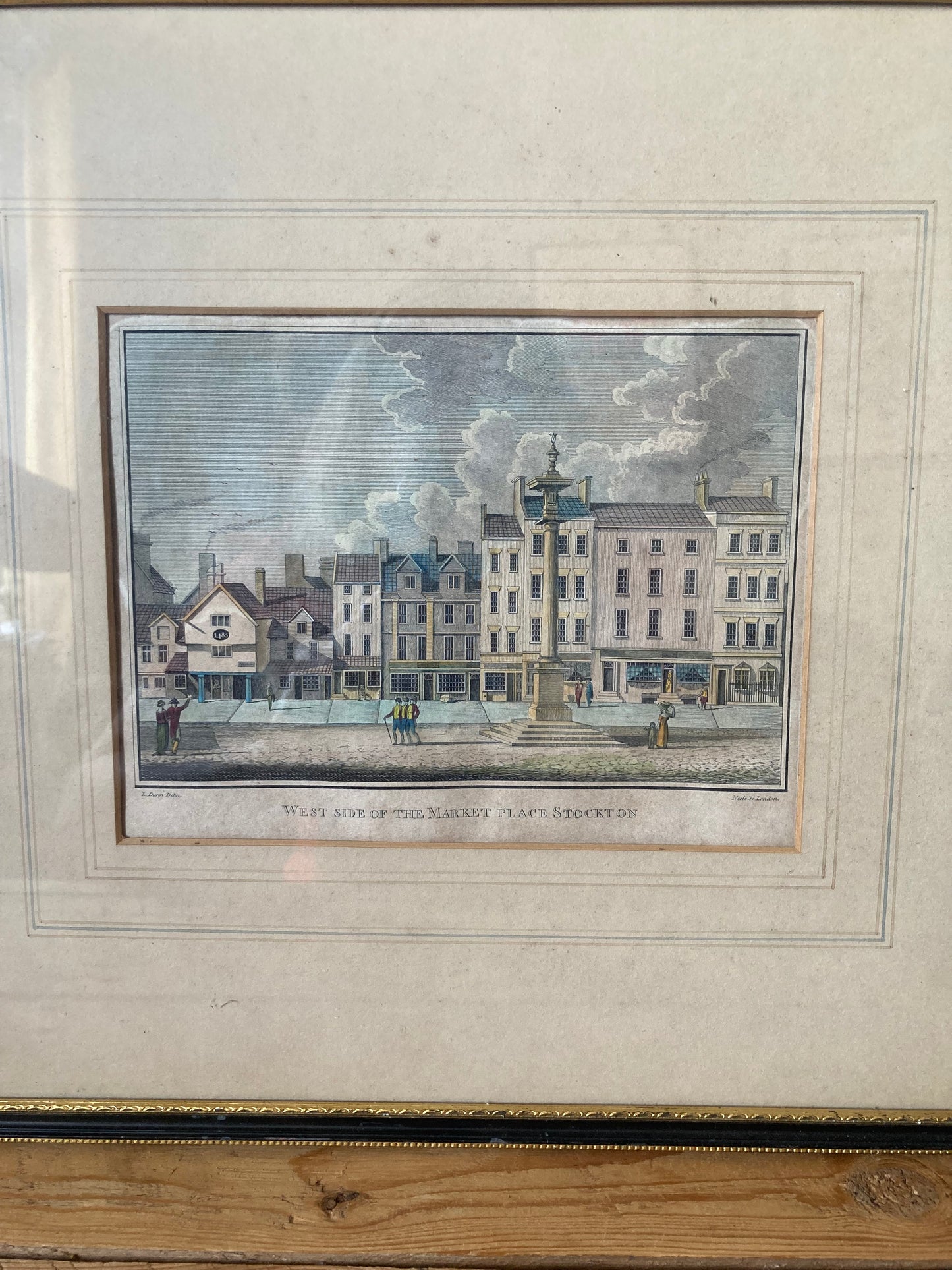 J C Stadler High Street Stockton Engraving Framed Townscape Print