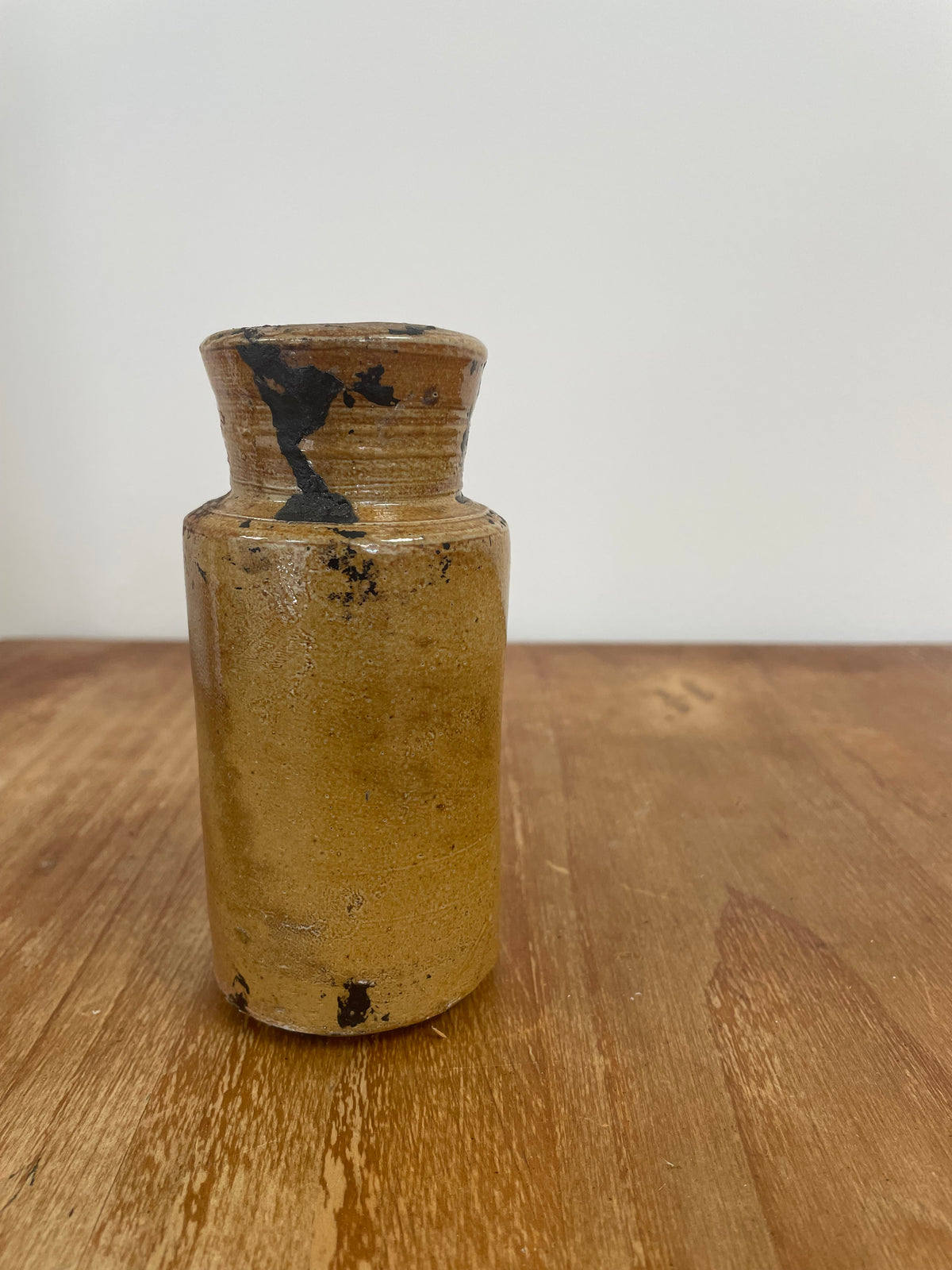 Salt-Glazed Stoneware Bottle, Victorian