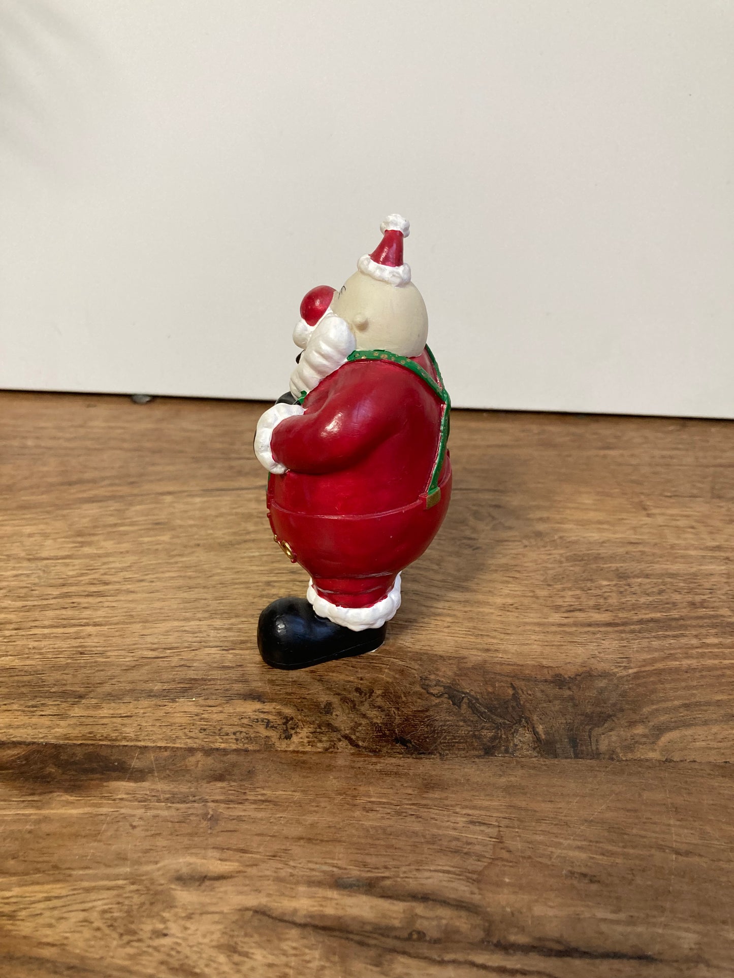 Jolly HO HO HO Santa Ornament Resin Red Nosed Father Christmas