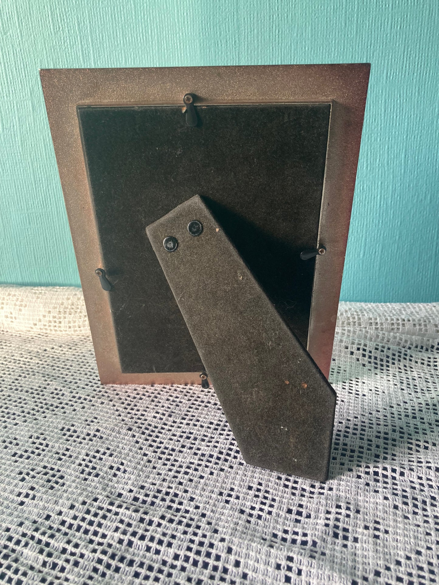 Yellow Enamel Golden Floral Photo Frame 7x5" Freestanding Gift