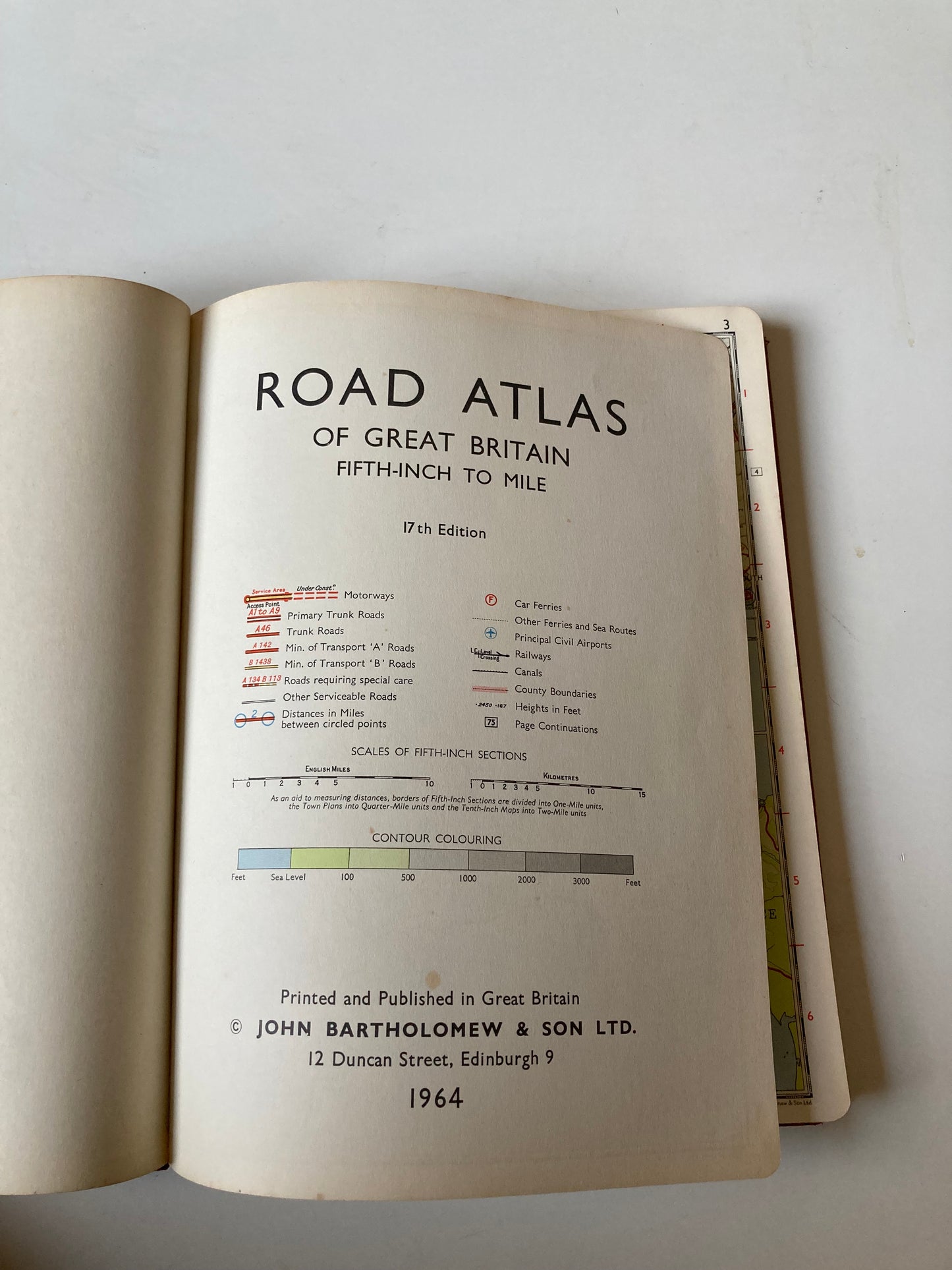 1964 Road Atlas of Great Britain, John Bartholomew & Son LTD