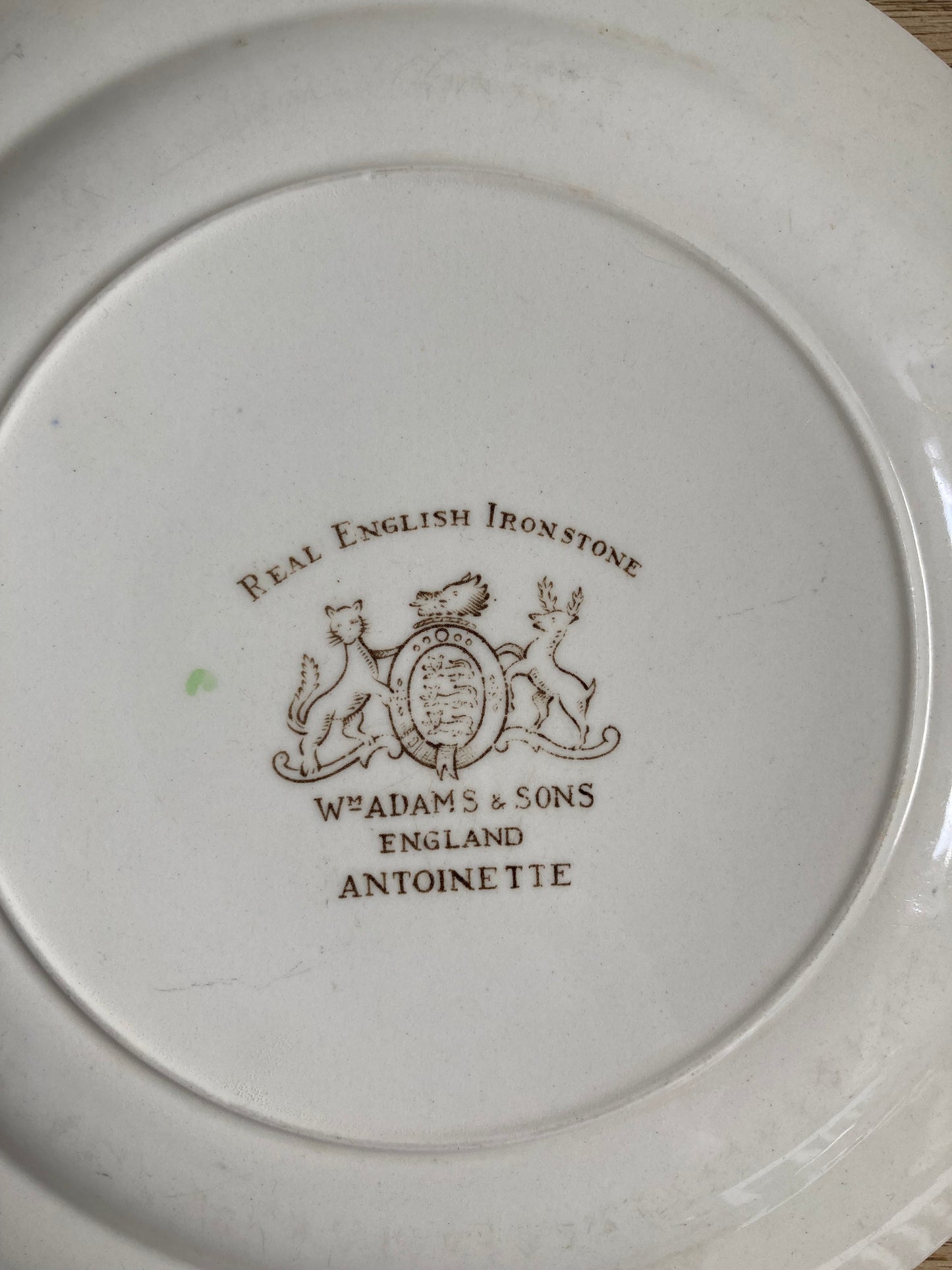 William Adam’s Ironstone Plate x2 Antoinette Rare Plate Wall