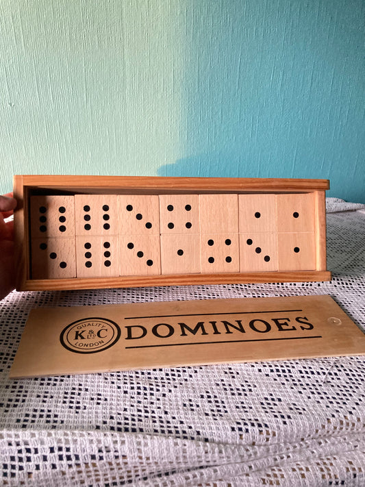 Large Wooden Dominoes Boxed K & Co Ltd London