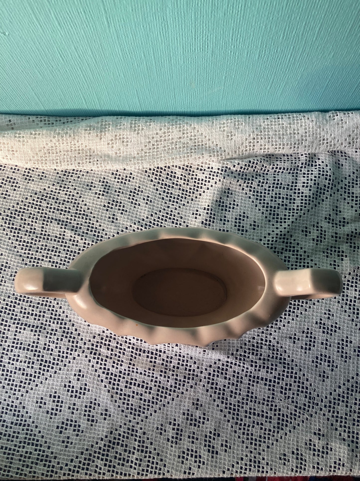 Vintage Dee Cee Mantle Vase Oyster Pink Stoneware