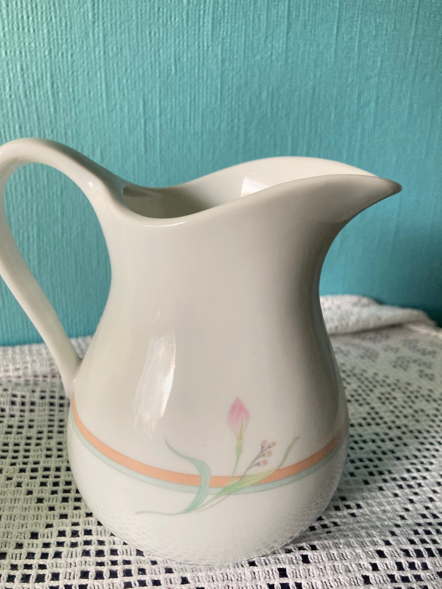 St Michaels Floral Jug and Trinket Pot Set Made in Japan