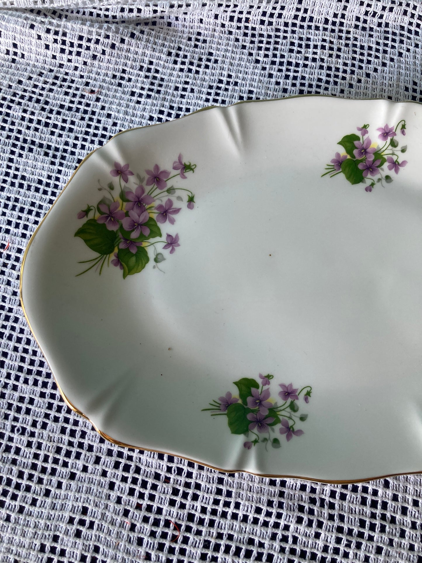 Royal Grafton Violets Fine China  Sandwich Serving Plate