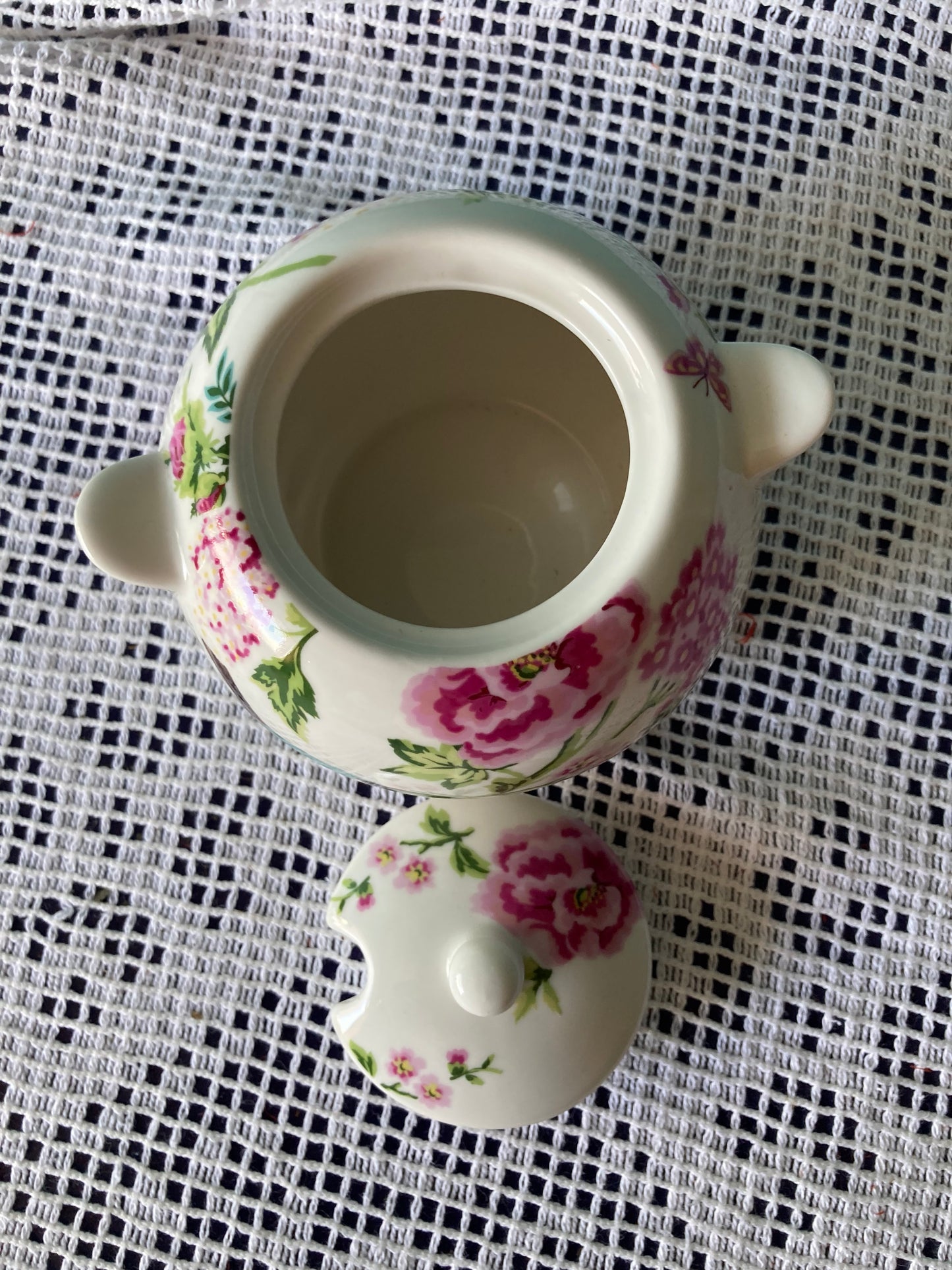 Bird Song Floral Creative Tops Lidded Sugar Bowl