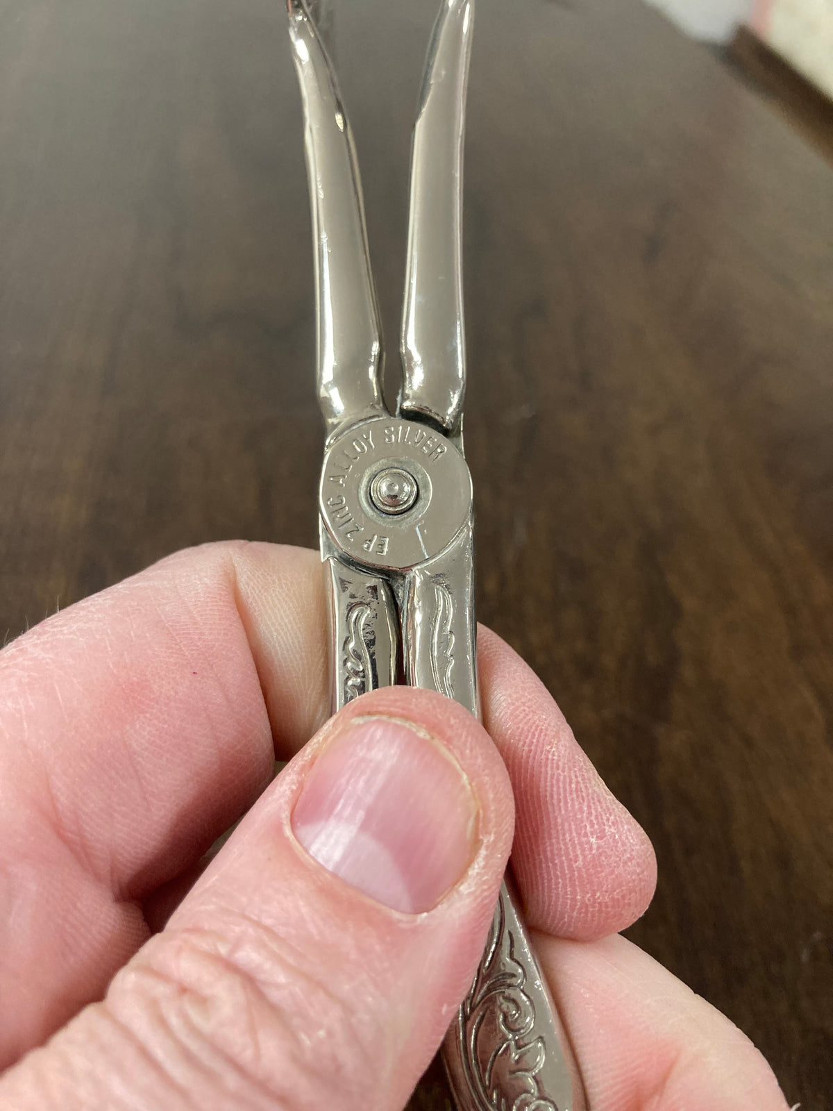 Pierced Silver-Plate Serving Tongs