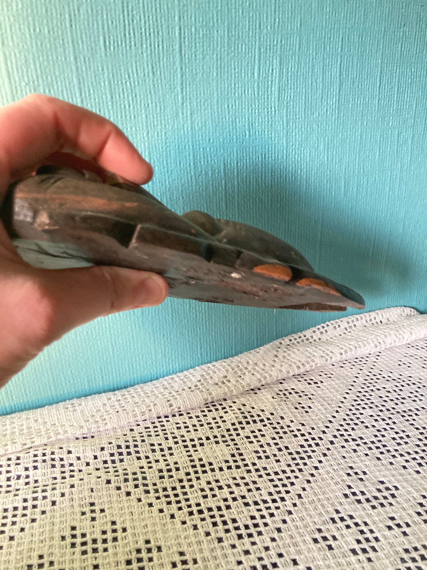 Vintage Tribal African Wooden Mask Small Hand Carved