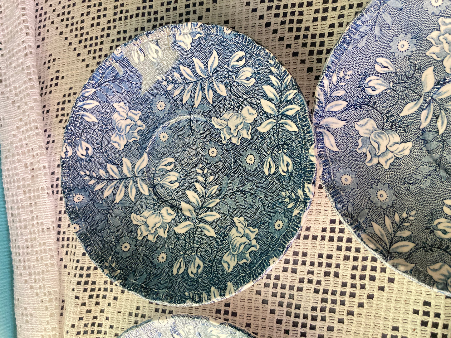 Royal Tudor Velvet Vintage Saucers Set of 4 - Bloom & Heirloom Vintage Decor