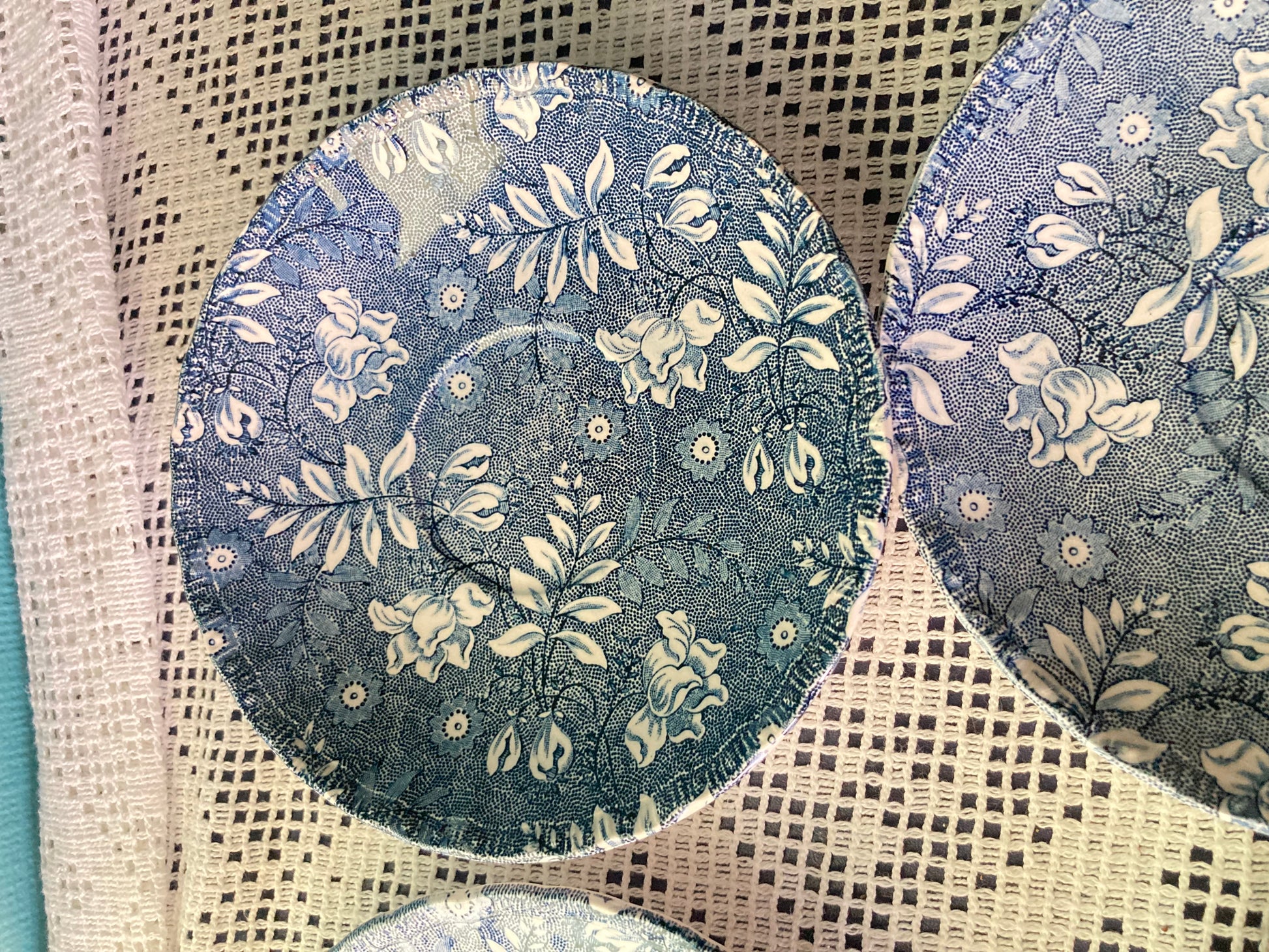 Royal Tudor Velvet Vintage Saucers Set of 4 - Bloom & Heirloom Vintage Decor