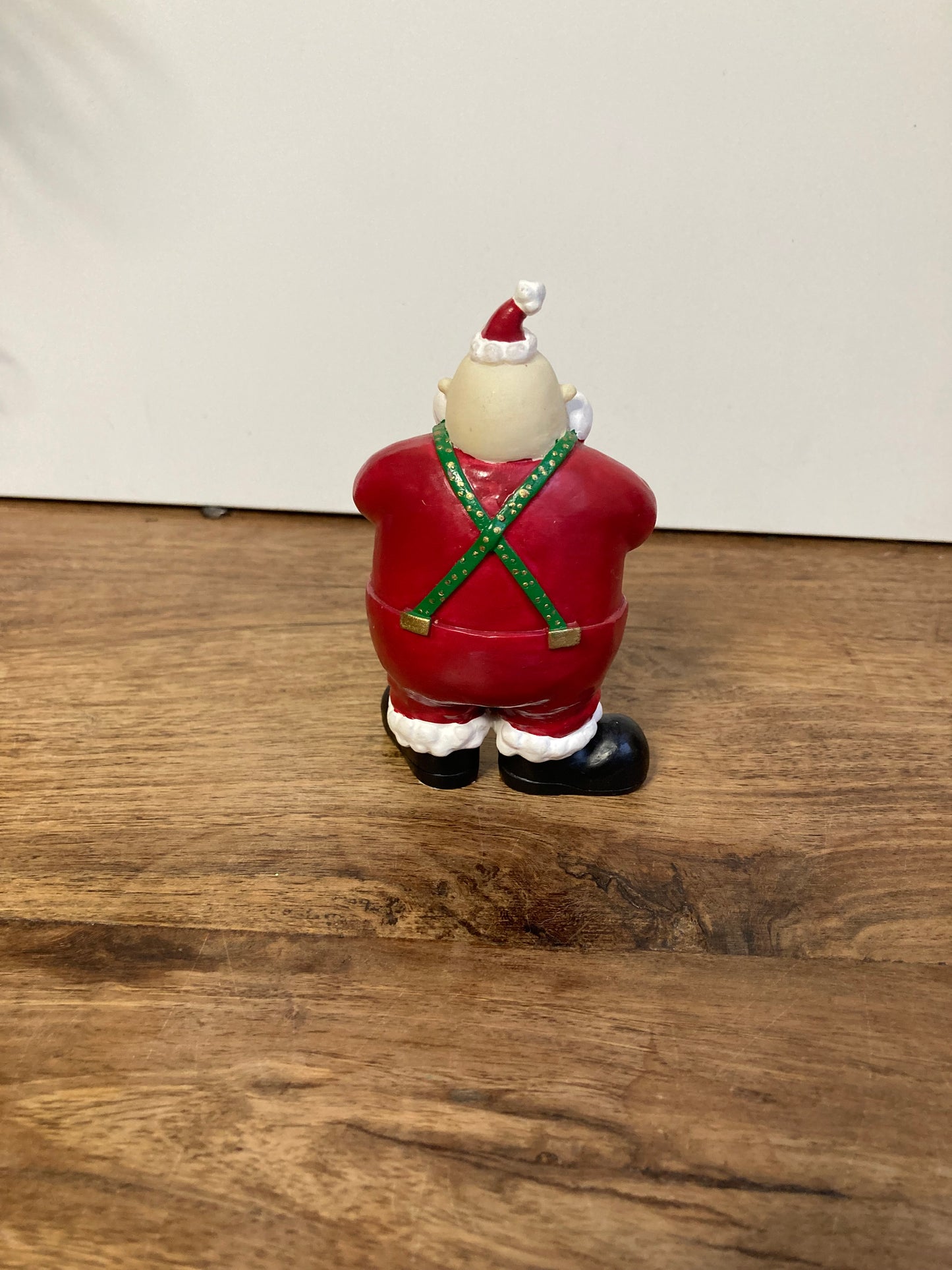 Jolly HO HO HO Santa Ornament Resin Red Nosed Father Christmas