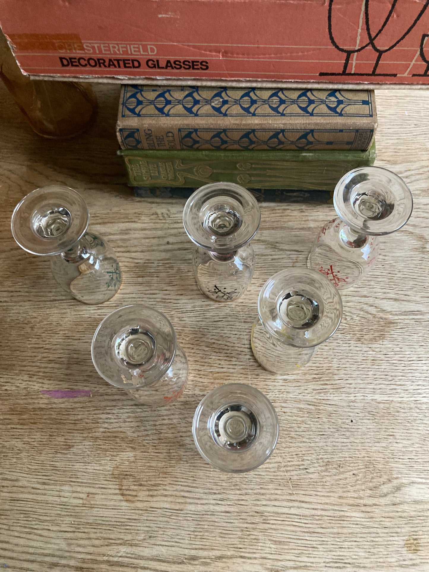 Vintage Derma Chesterfield Sherry Glasses Boxed 1970s