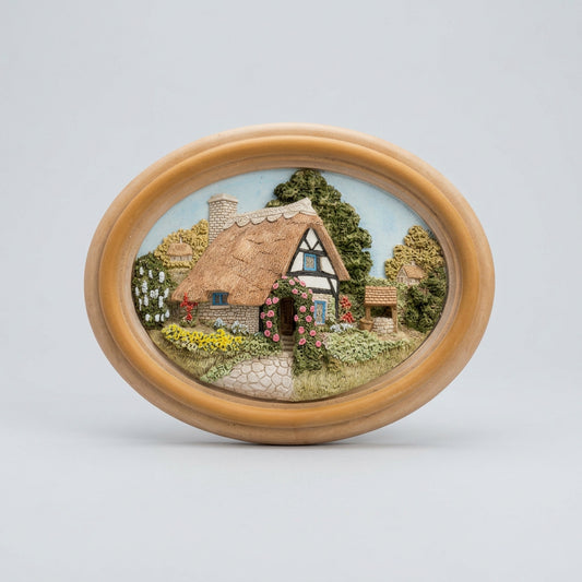 Thatched Cottage Broughton Hackett Relief Plaque