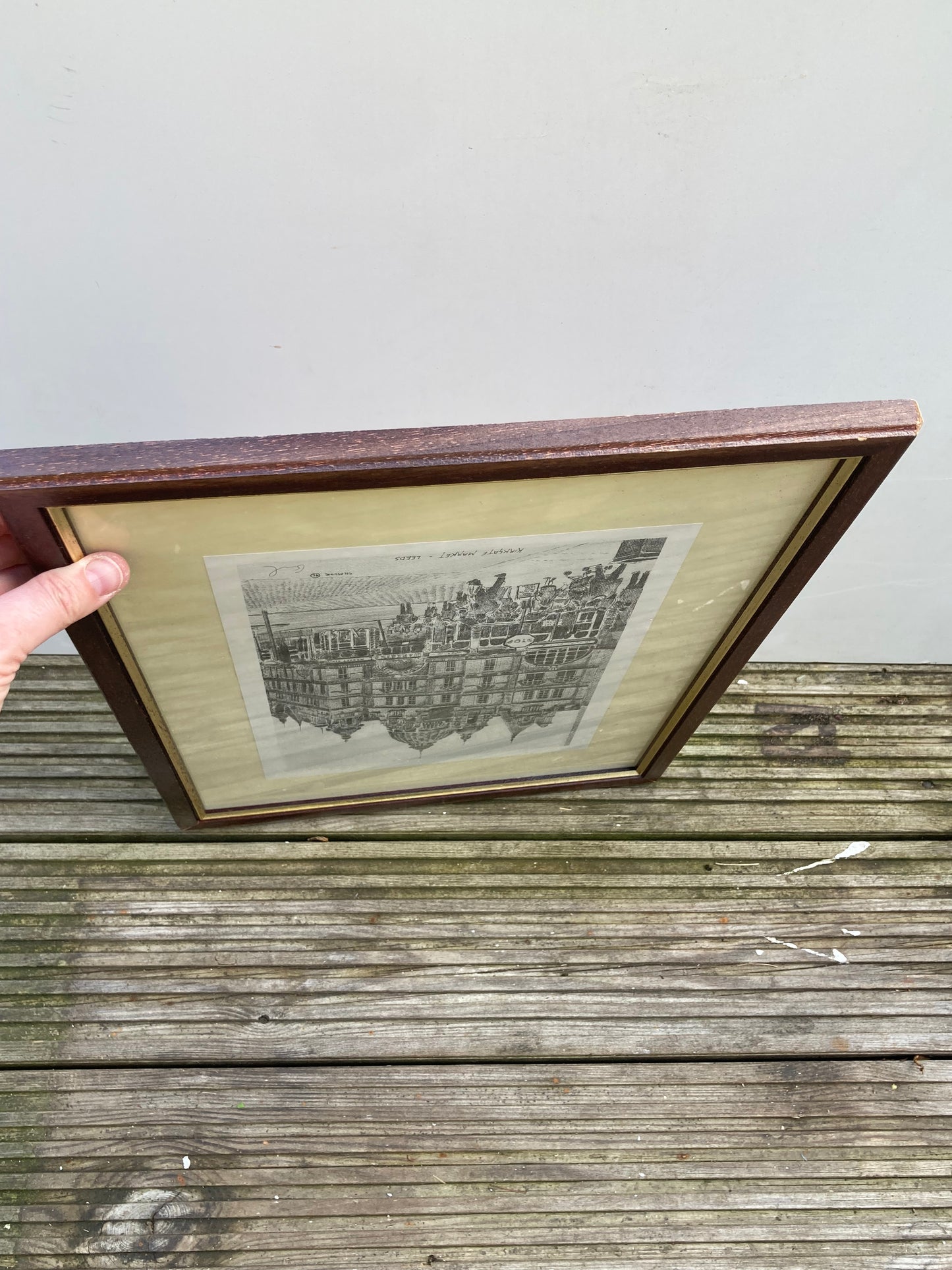 Framed Andrew Gilmour Kirkgate Market Leeds Signed Print