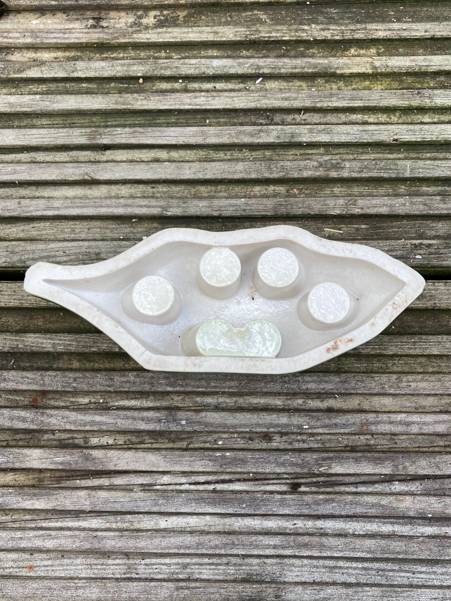 Ceramic Leaf Candle Holder 6 Holed Table Decor Prop