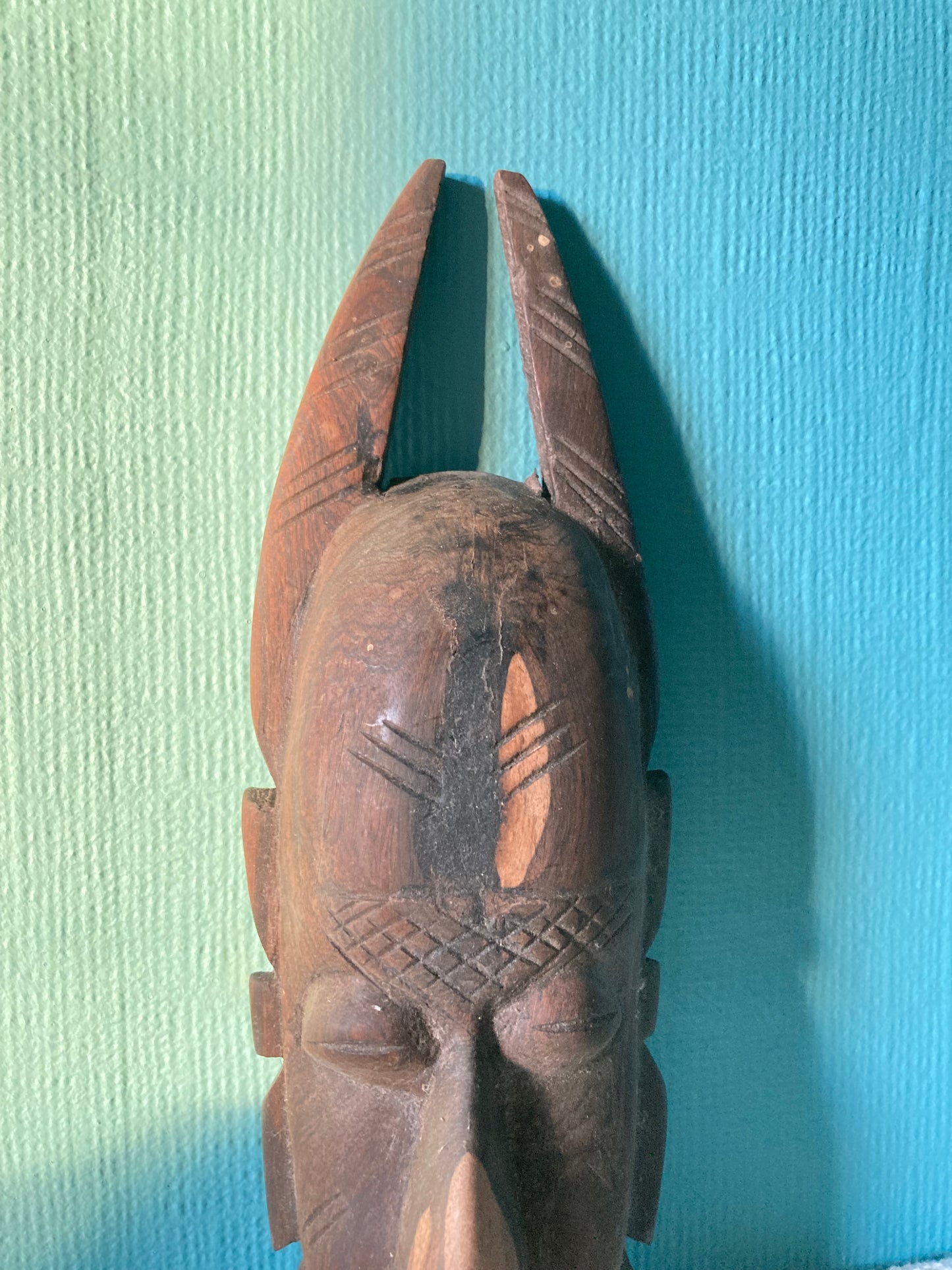 Vintage Tribal African Wooden Mask Small Hand Carved