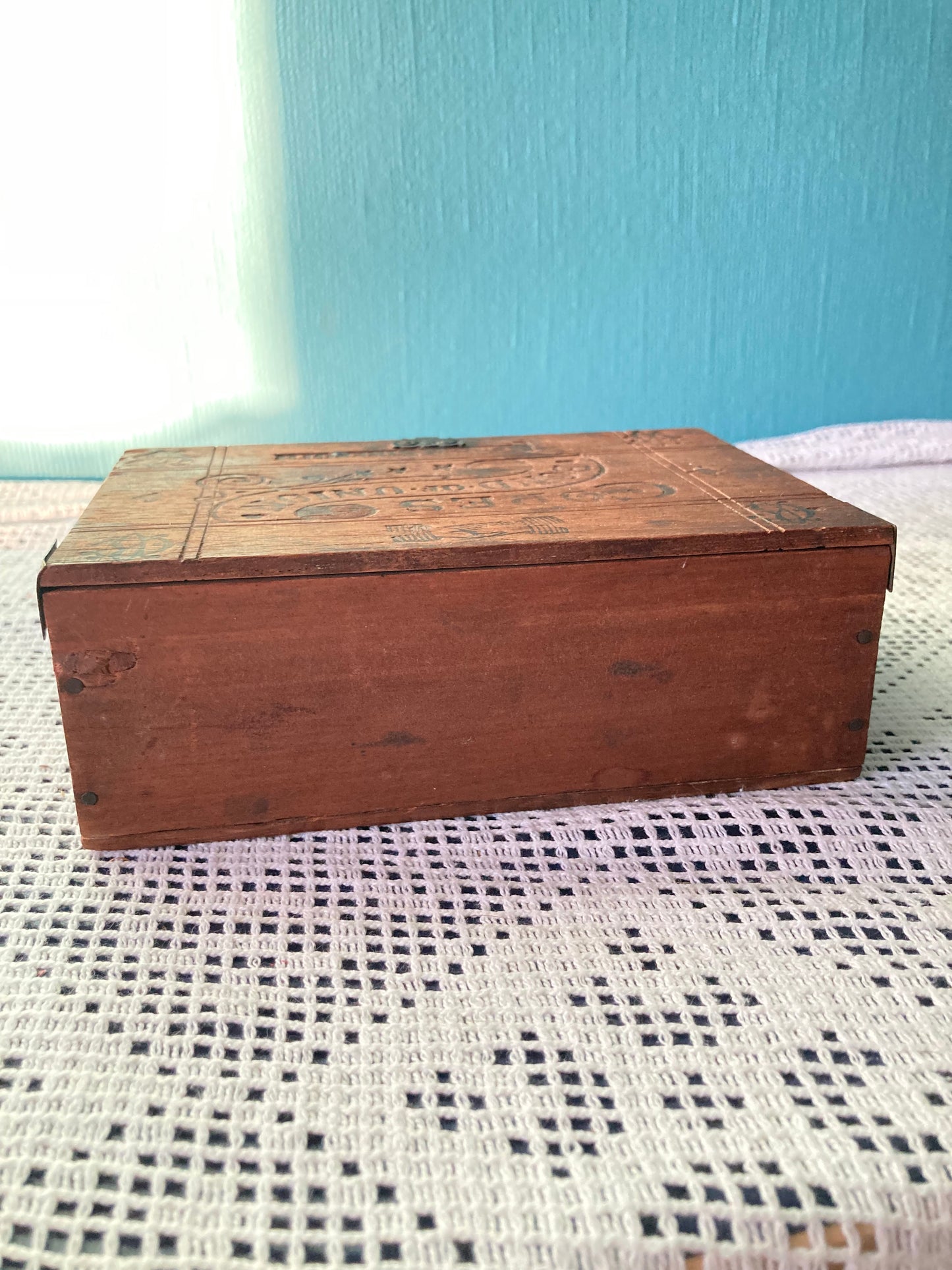 Rare Vintage Cope's Bond Of Union Smoking Tobacco Wooden Box - Liverpool