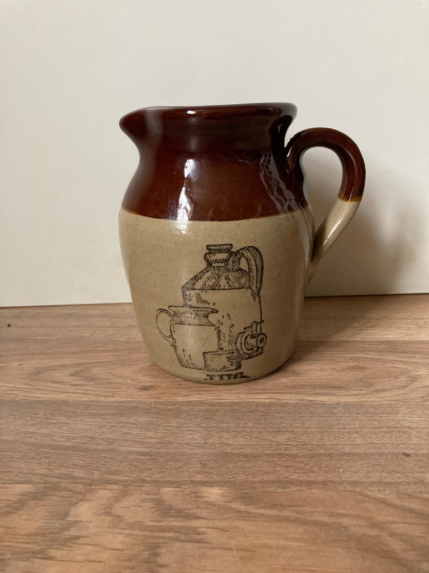 Vintage Pearsons of Chesterfield Two-Tone Salt-Glazed Stoneware Jug