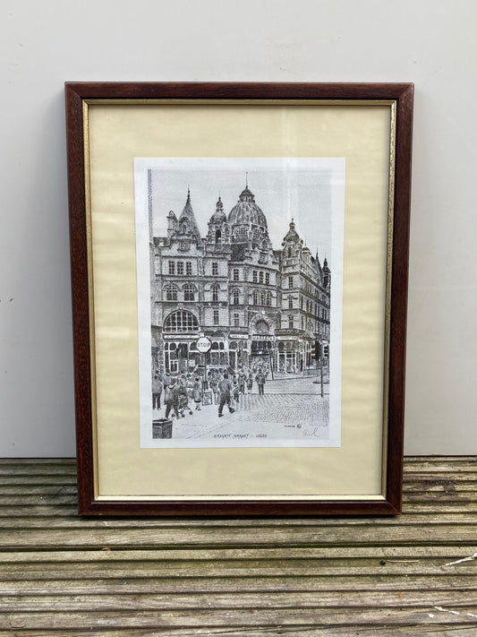 Framed Andrew Gilmour Kirkgate Market Leeds Signed Print