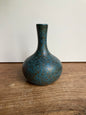 Studio Pottery Narrow Neck Bud Vase Blue Gold P Shaw Sons Signed